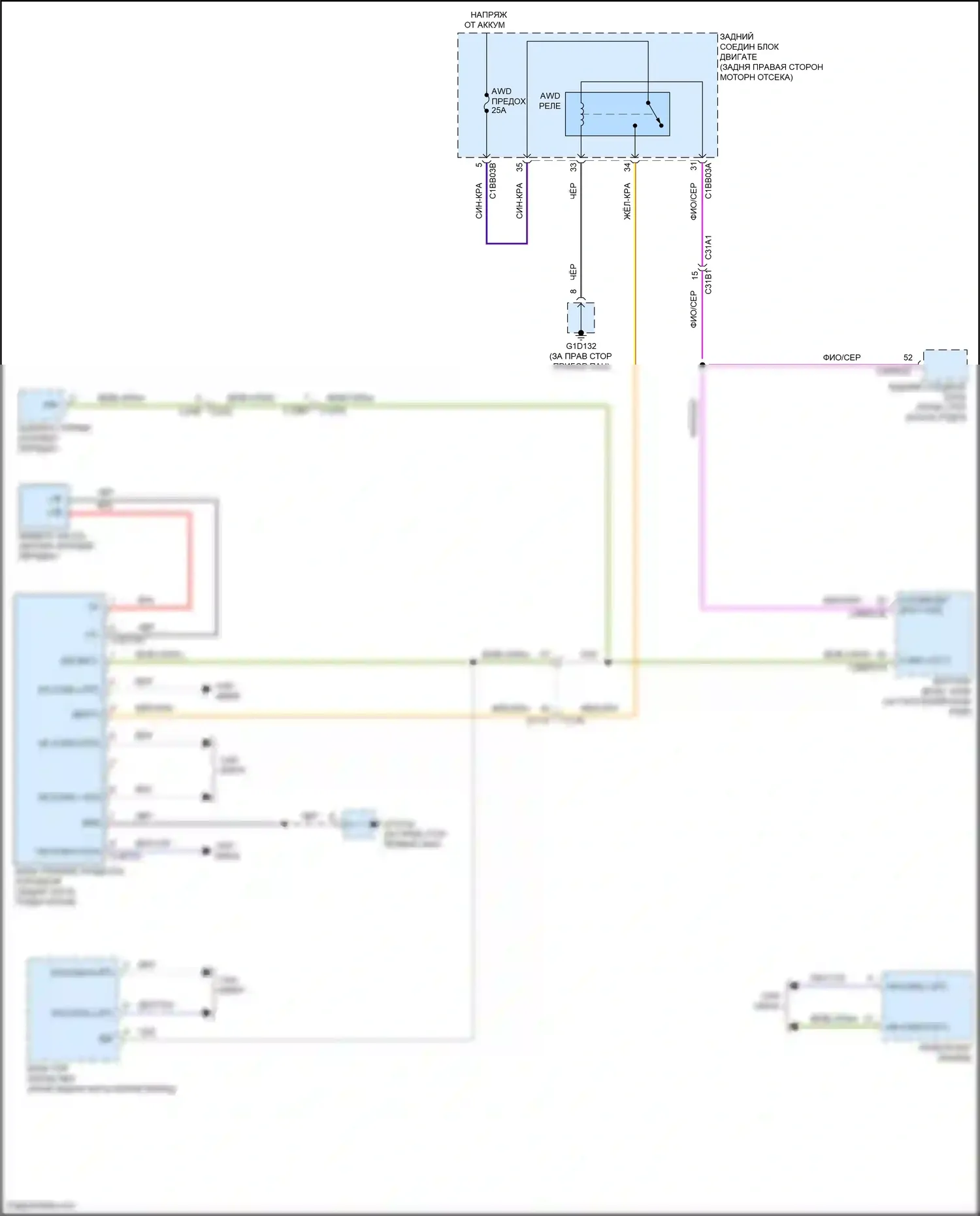 XF Jaguar II (2015-2020): 3.0l sc, awd электросхема 