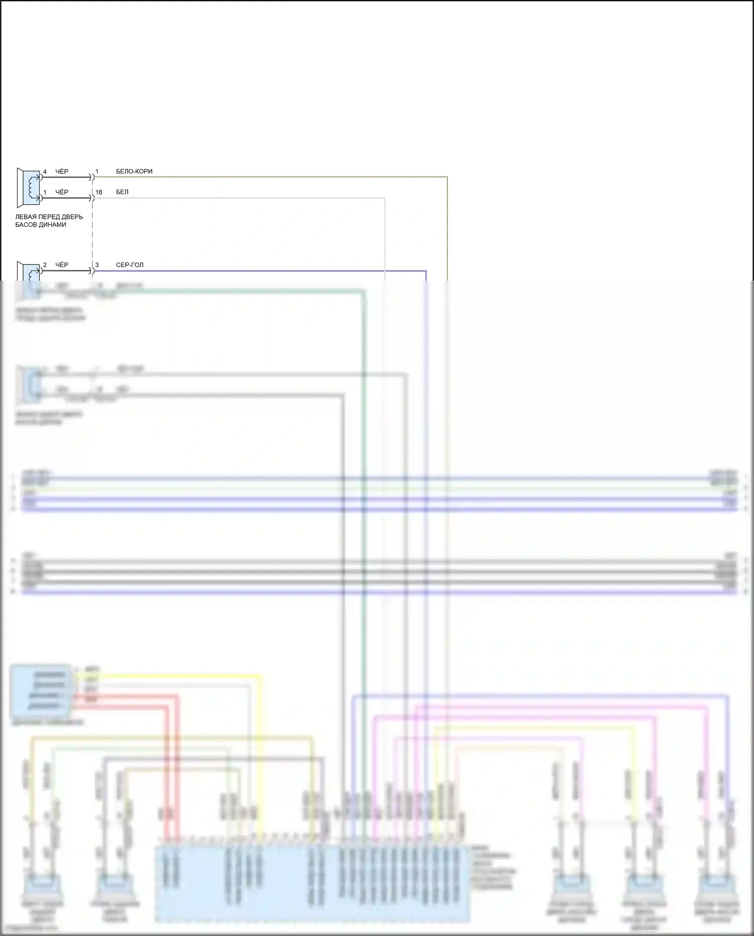 XF Jaguar II (2015-2020): Электросхема магнитолы премиум-класса, 11-акустическая система (4 из 5) 