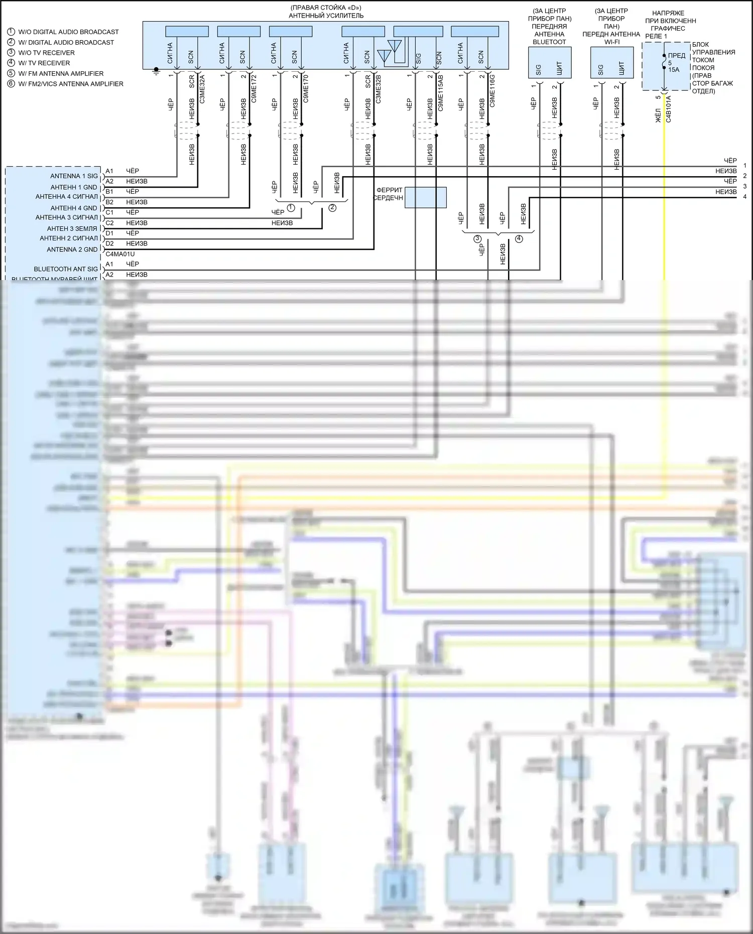 XF Jaguar II (2015-2020): Электросхема магнитолы премиум-класса, система с 17 динамиками (1 из 5) 