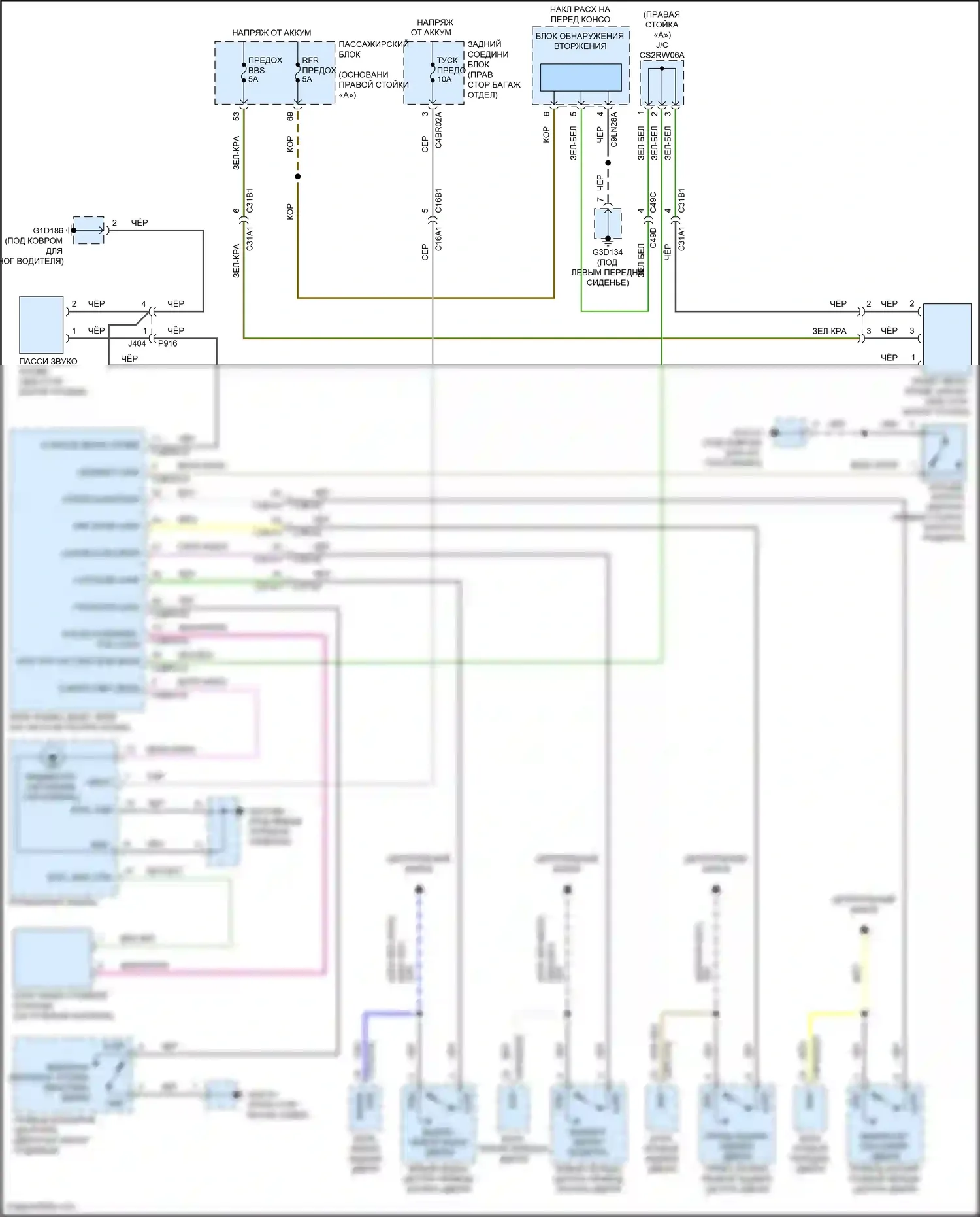 XF Jaguar II (2015-2020): Сигнализации электросхема, активная 
