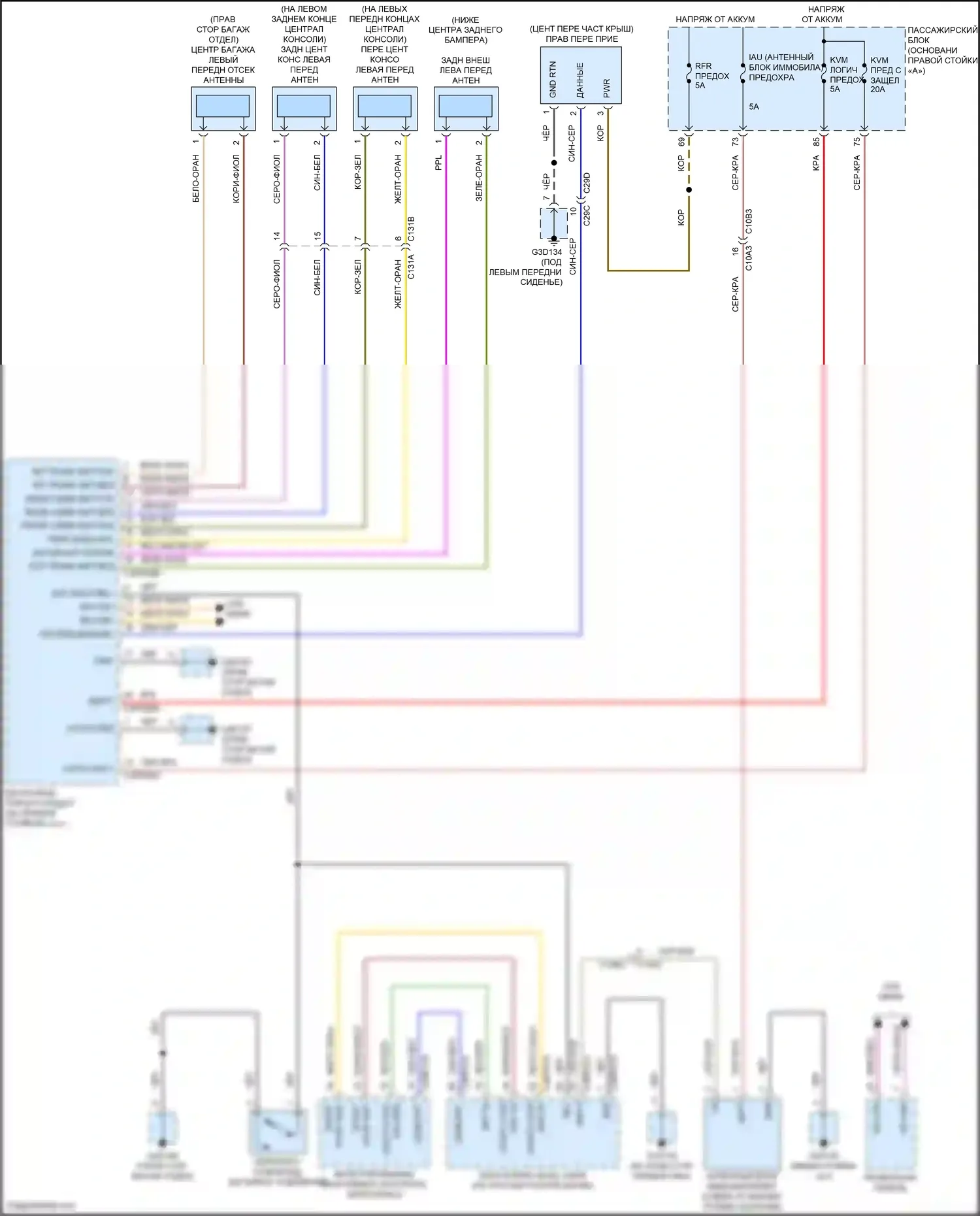 XF Jaguar II (2015-2020): Сигнализации электросхема, пассивная 