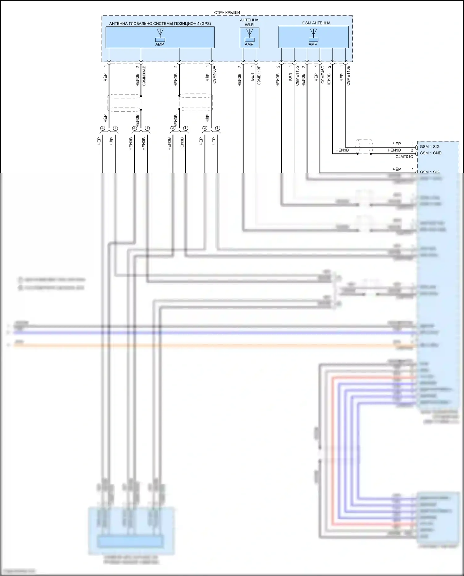 XF Jaguar II (2015-2020): Электросхема телематики (2 из 2) 