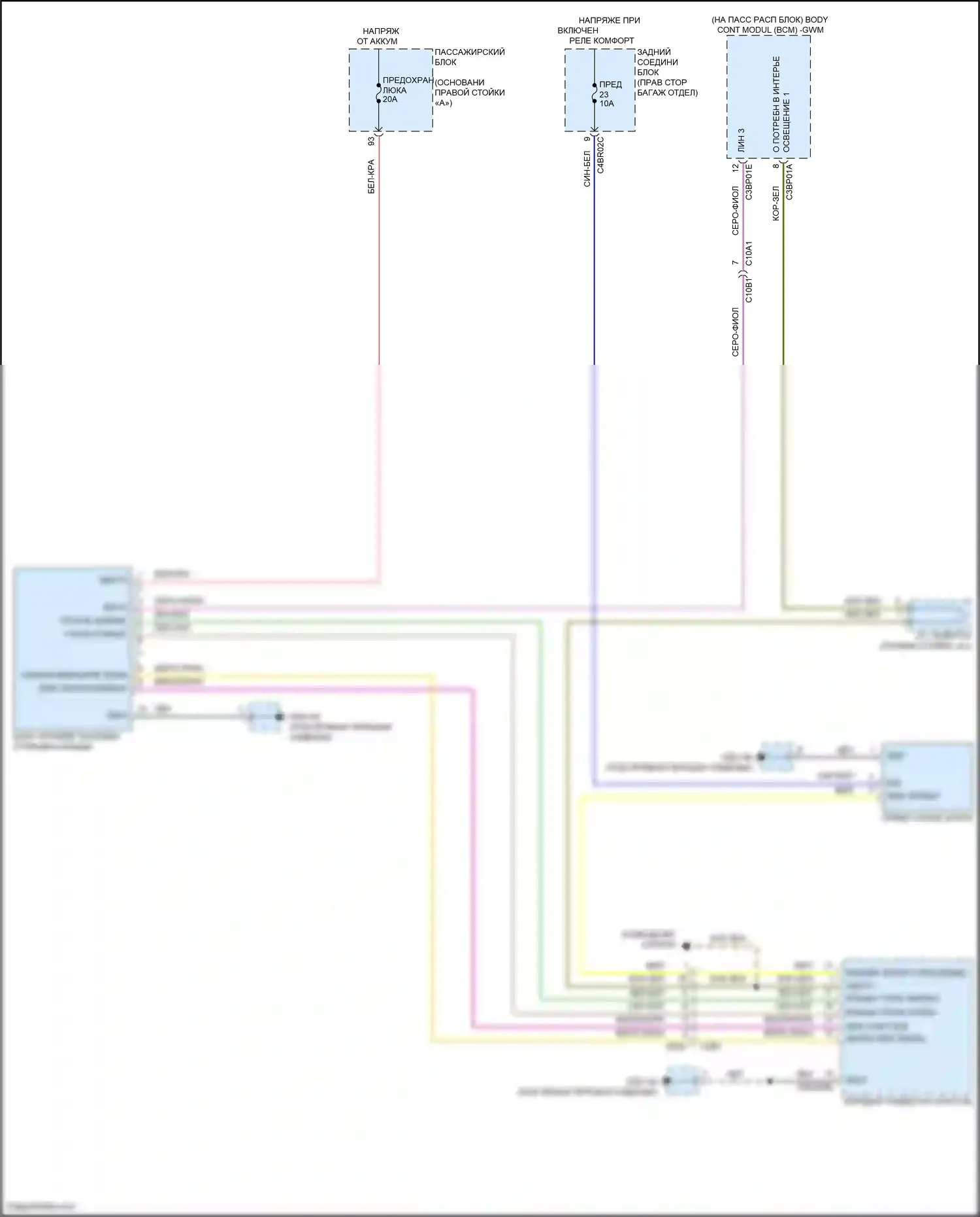 XF Jaguar II (2015-2020): Электросхема складной крыши/люка 