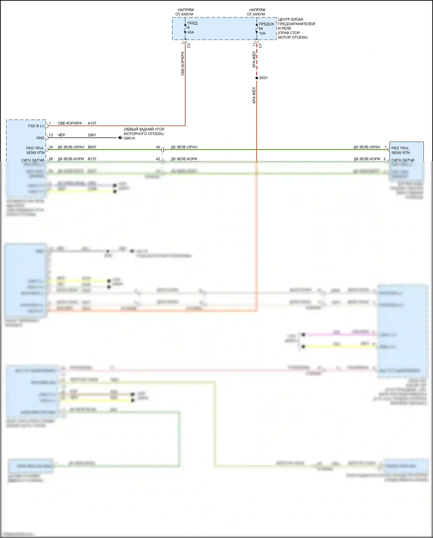 Cherokee Jeep V рестайлинг (2018-2024): Электросхема блокировки селектора 