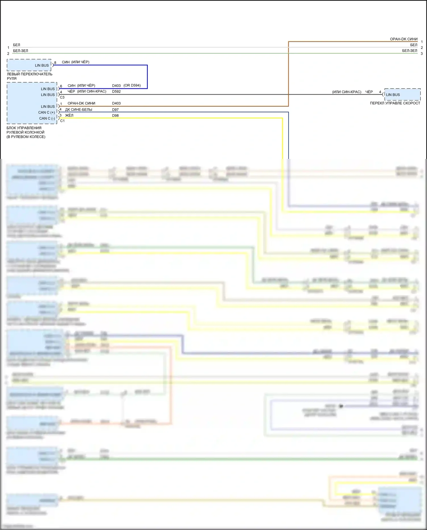 Cherokee Jeep V рестайлинг (2018-2024): Can шина электросхема (3 из 5) 