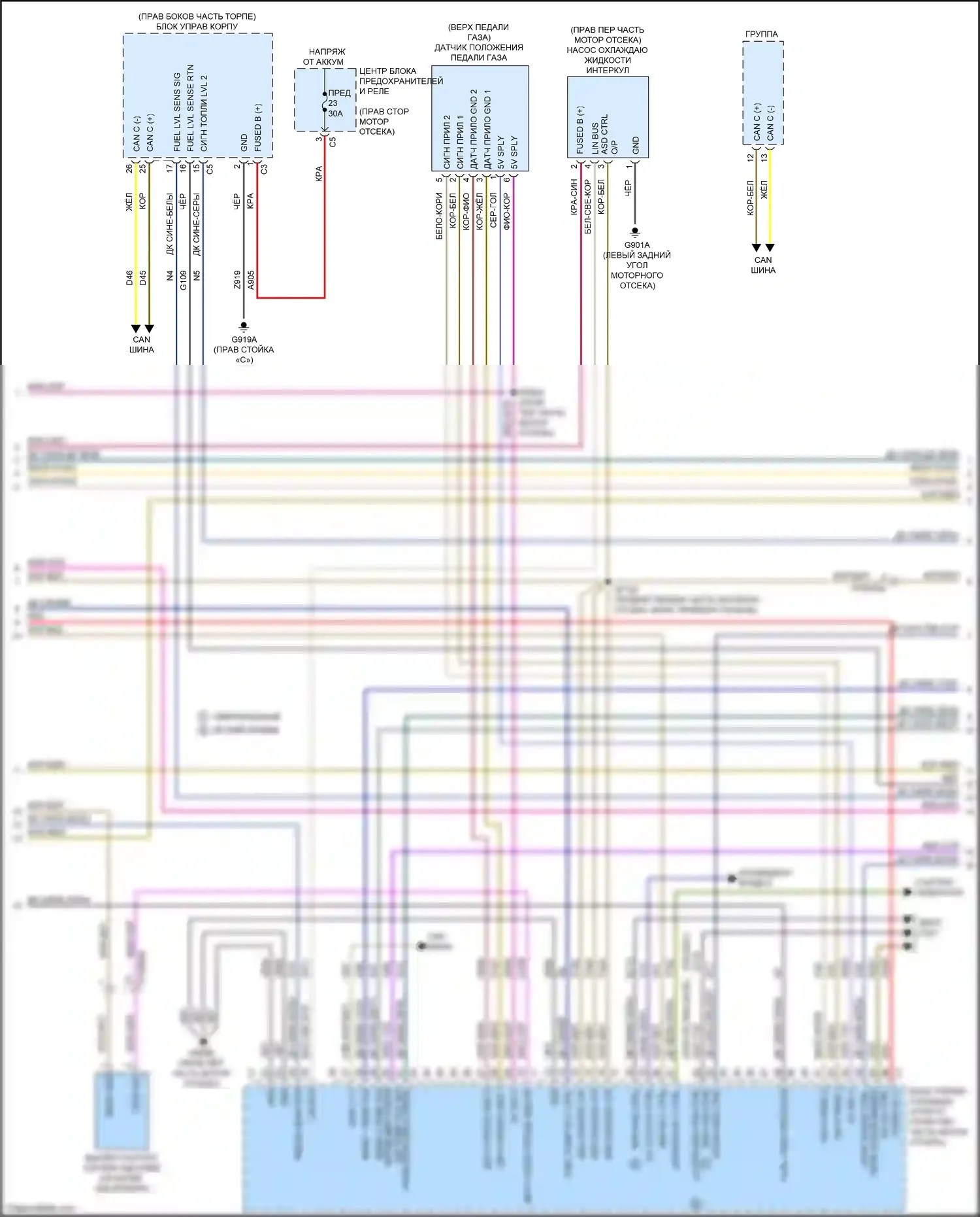 Cherokee Jeep V рестайлинг (2018-2024): Электросхема двигателя 6.2l с наддувом (2 из 7) 