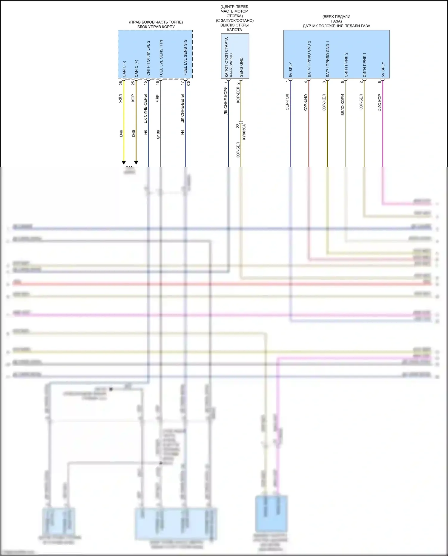 Cherokee Jeep V рестайлинг (2018-2024): Электросхема двигателя 6.4l (2 из 6) 