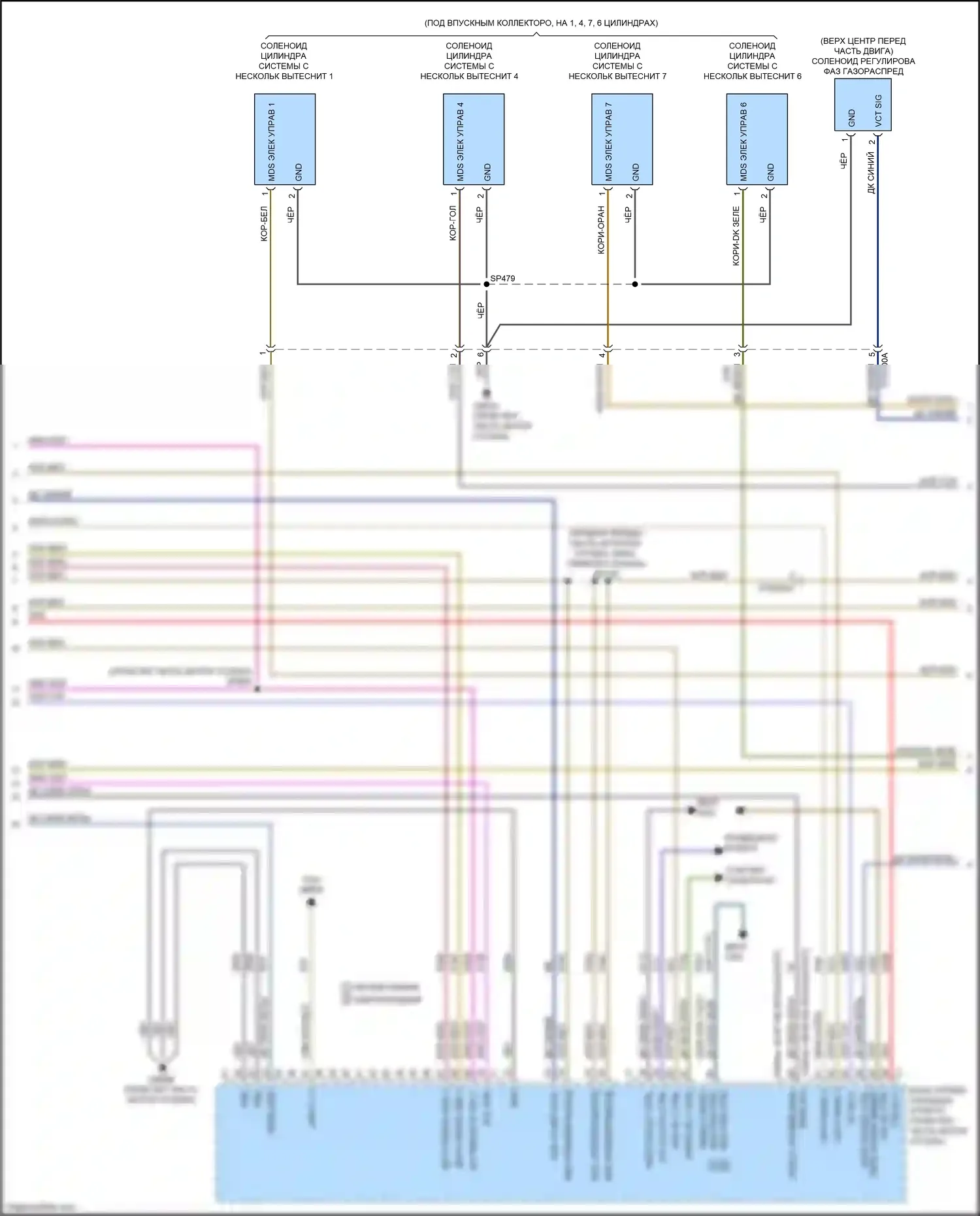 Cherokee Jeep V рестайлинг (2018-2024): Электросхема двигателя 6.4l (3 из 6) 