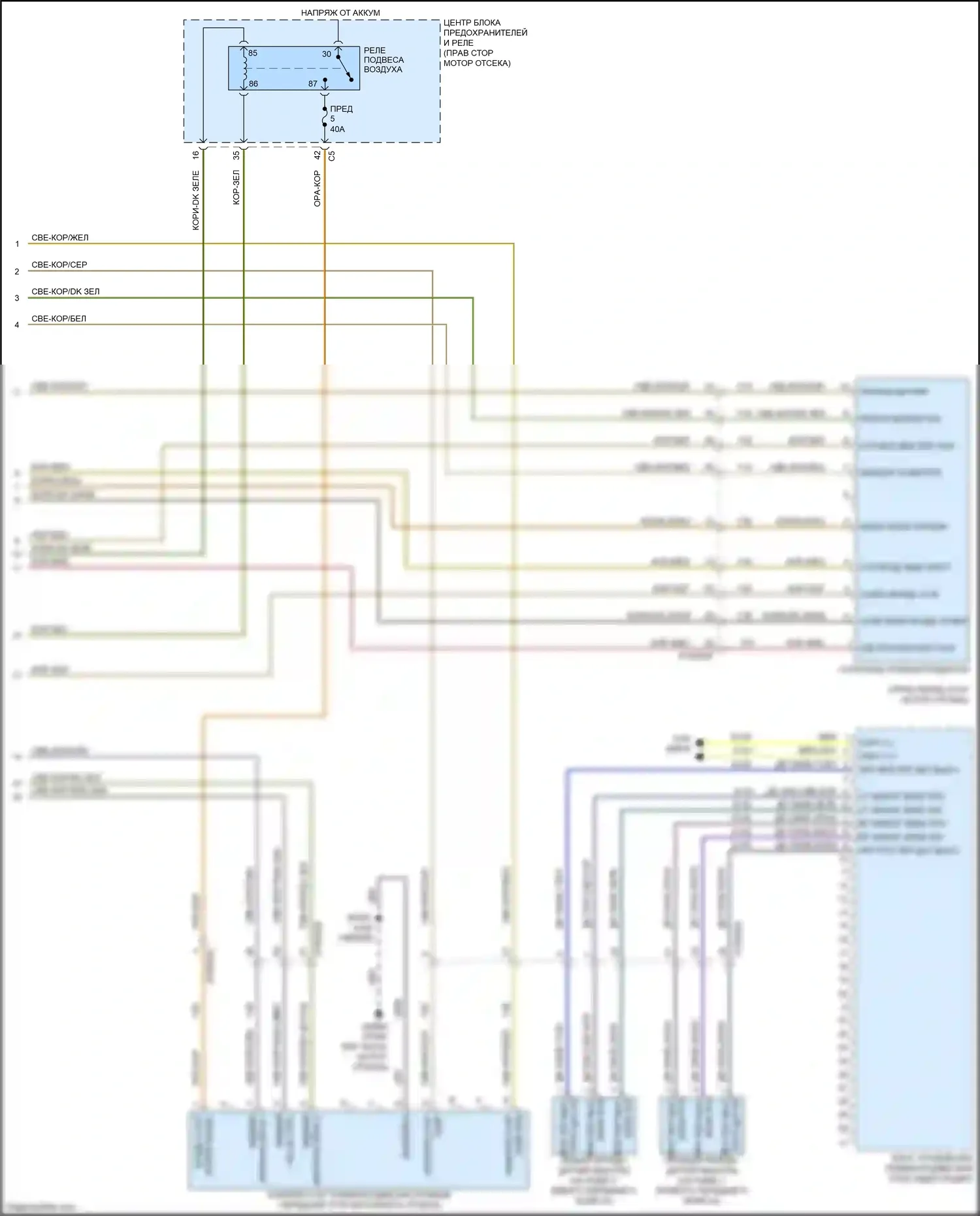 Cherokee Jeep V рестайлинг (2018-2024): Электрическая электросхема пневмоподвески (2 из 2) 