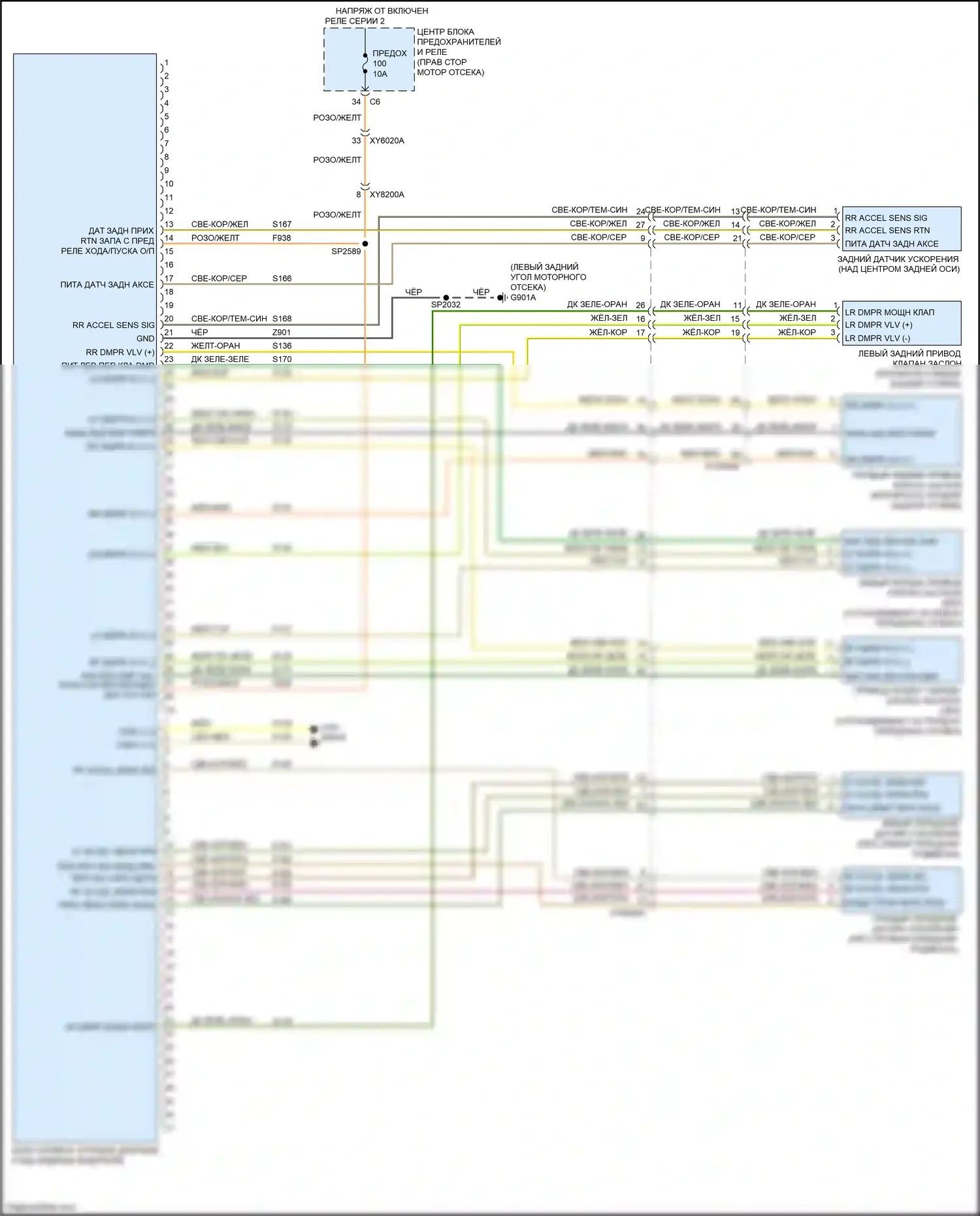 Cherokee Jeep V рестайлинг (2018-2024): Электросхема управления электронными амортизаторами 