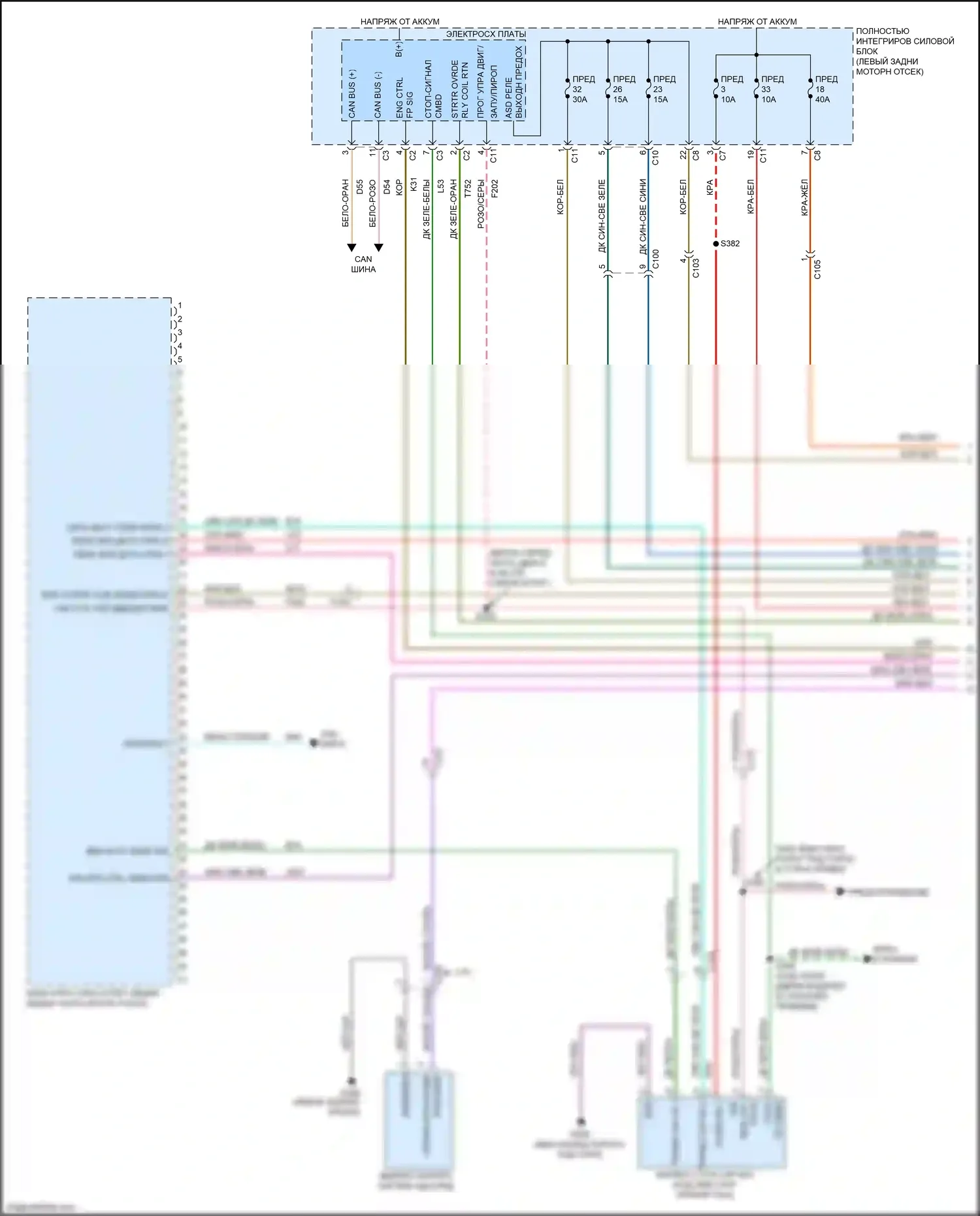 Compass Jeep I рестайлинг (2010-2013): Электросхема двигателя 2.0l (1 из 5) 