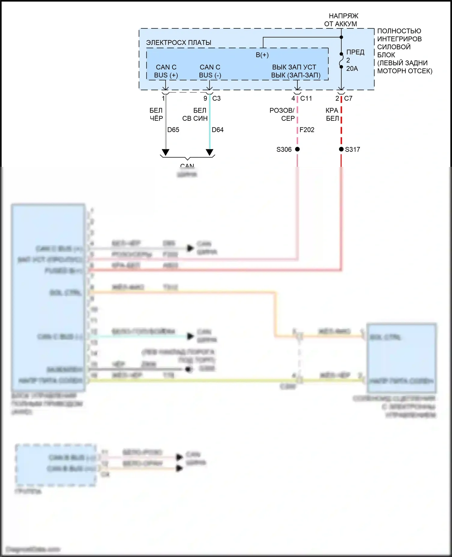Compass Jeep I рестайлинг (2010-2013): Электросхема awd 