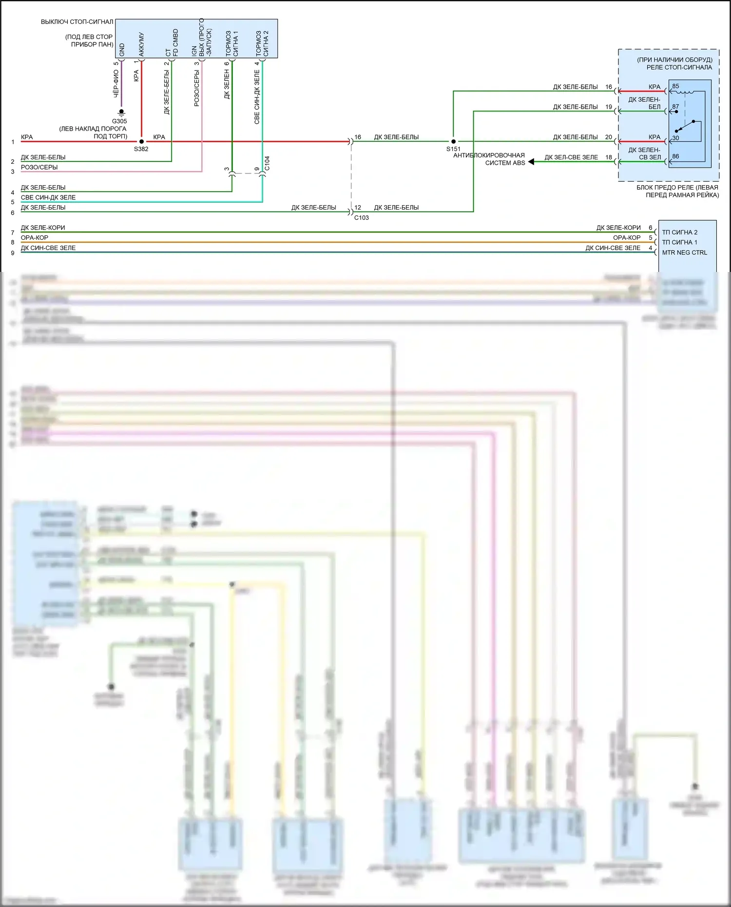 Compass Jeep I рестайлинг (2010-2013): Электросхема круиз-контроля (2 из 2) 