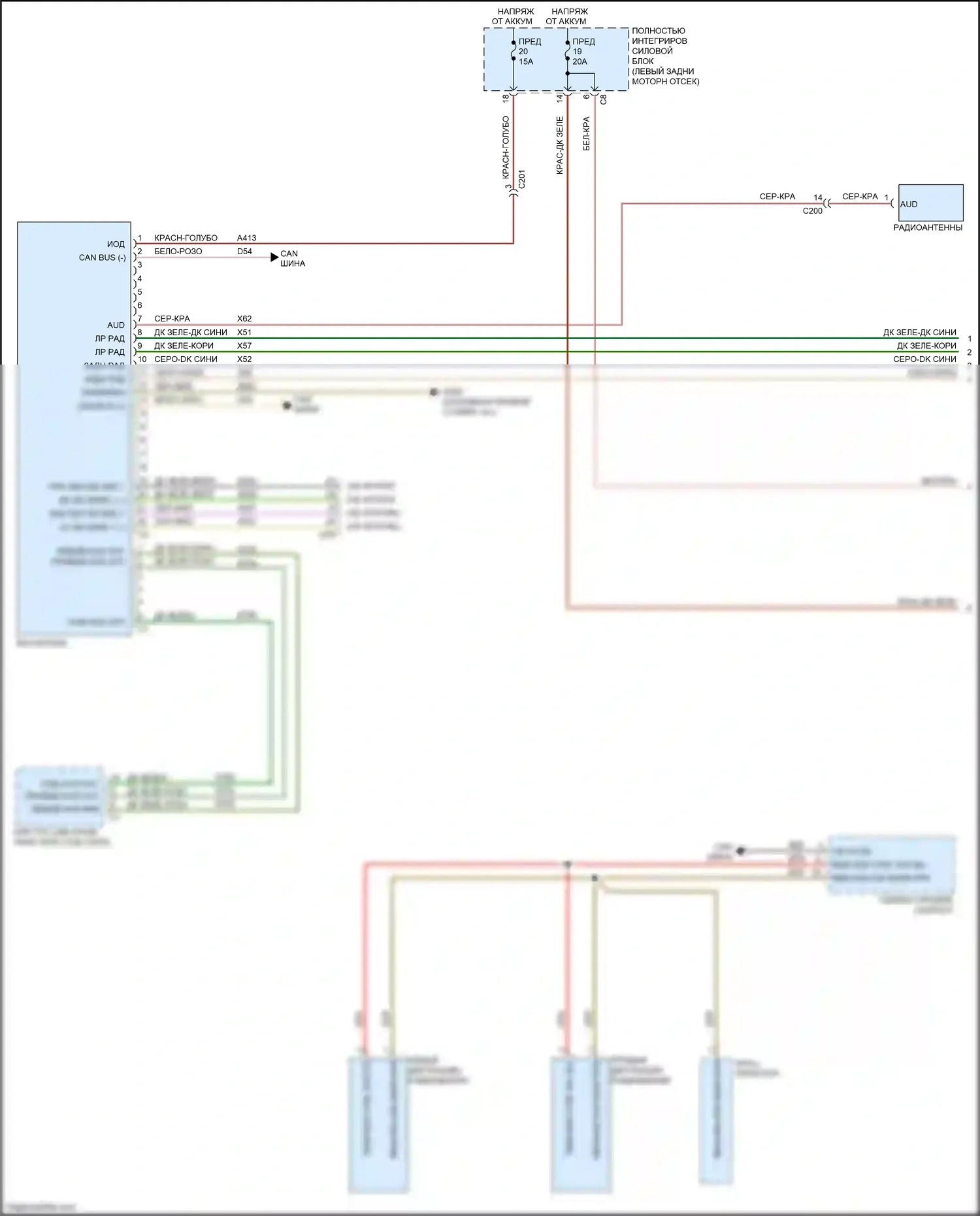 Compass Jeep I рестайлинг (2010-2013): Электросхема радиосвязи, премиум (1 из 2) 