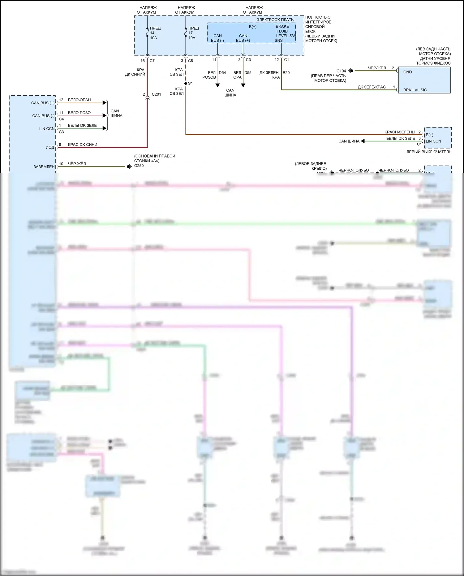 Compass Jeep I рестайлинг (2010-2013): Электросхема утора 