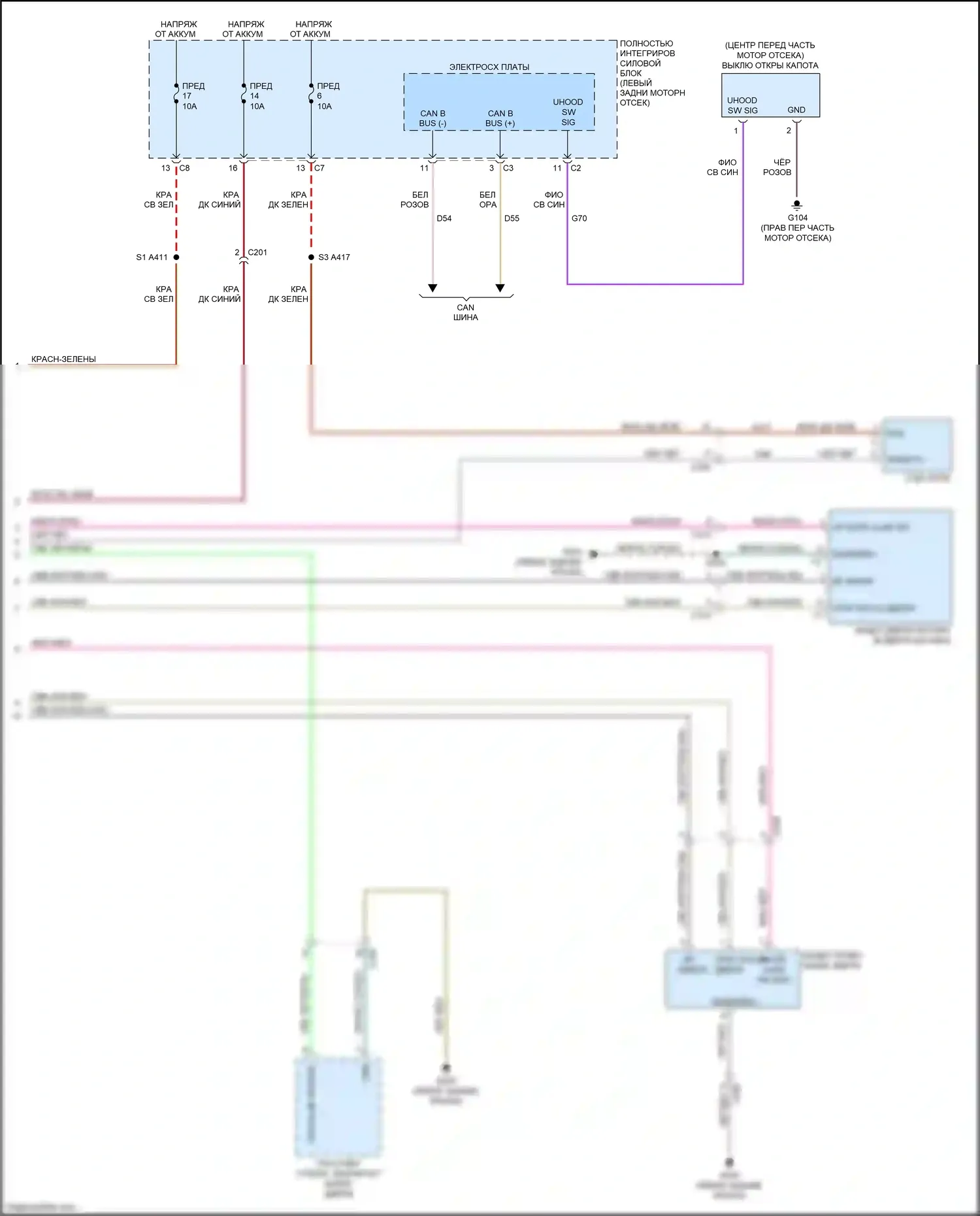 Compass Jeep I рестайлинг (2010-2013): Сигнализации электросхема (2 из 2) 