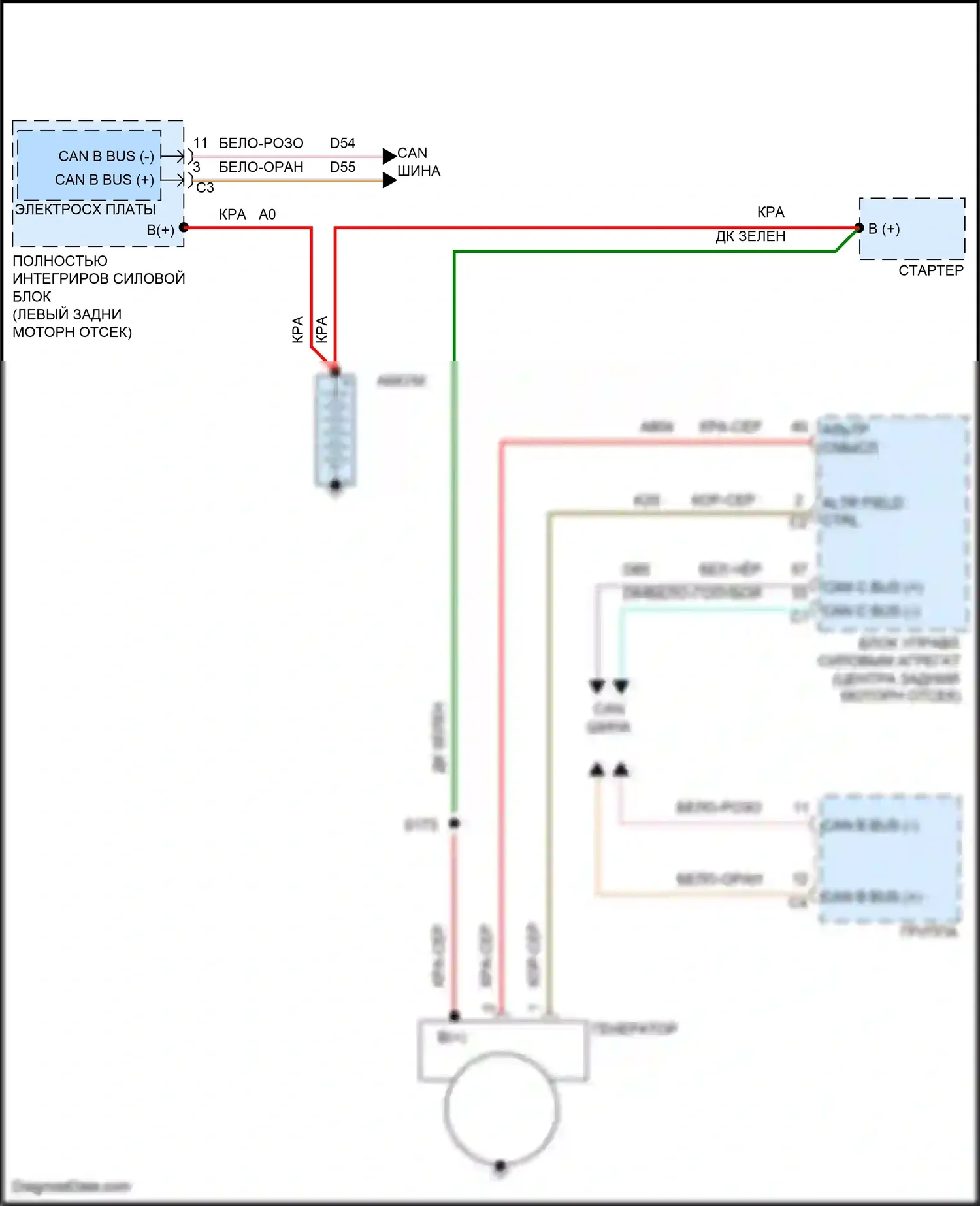 Compass Jeep I рестайлинг (2010-2013): Электросхема генератора 