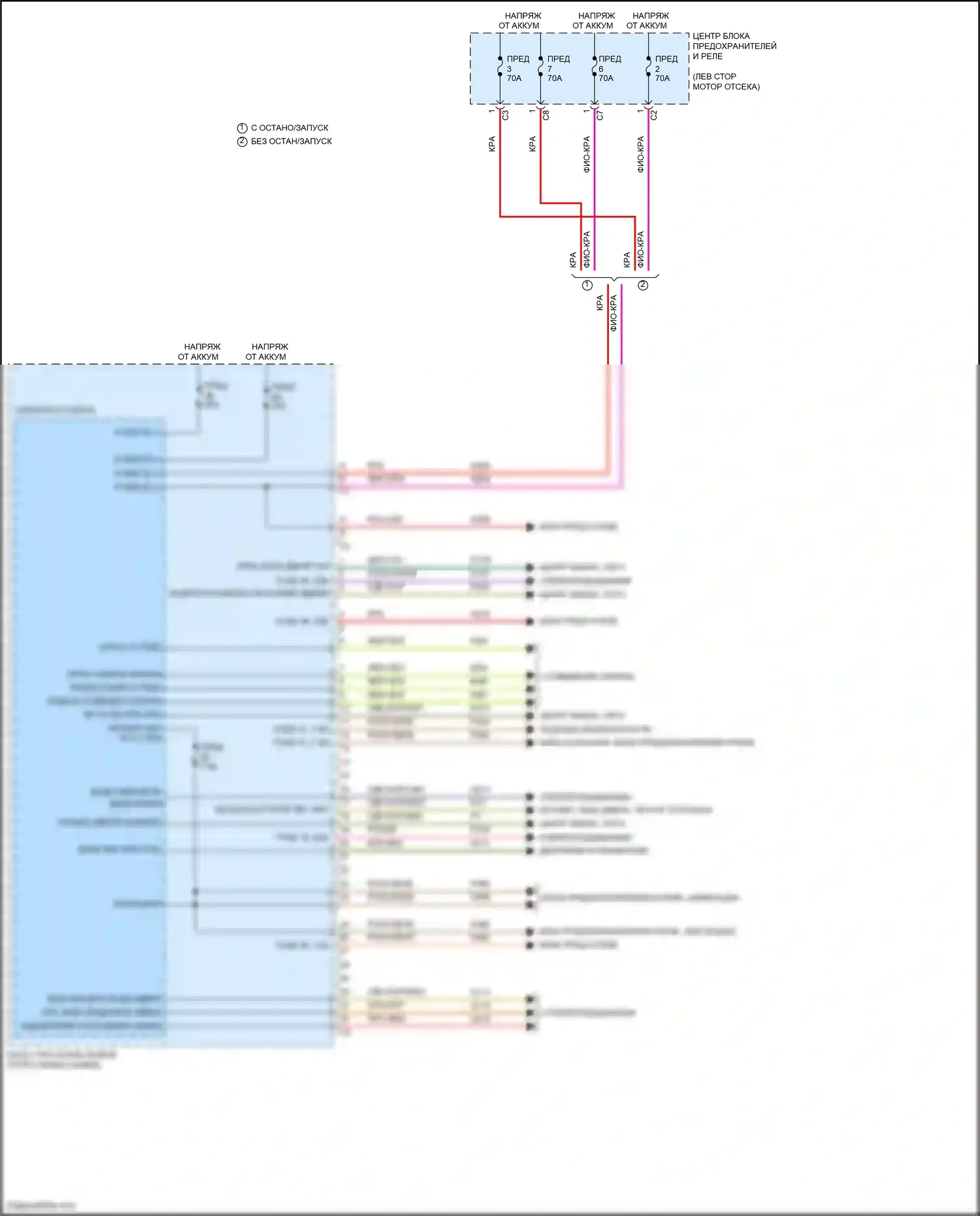 Compass Jeep II рестайлинг (2020-2024): Электросхема блоков управления кузовом (1 из 4) 
