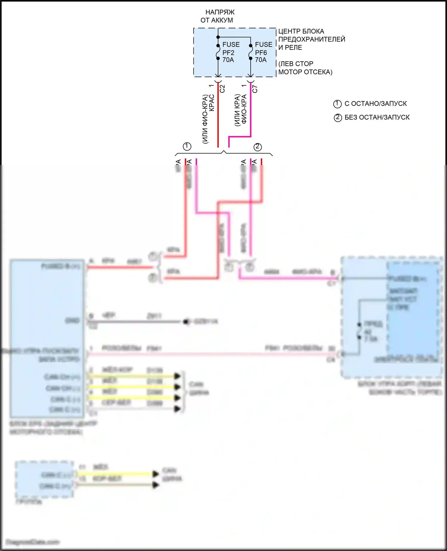 Compass Jeep II рестайлинг (2020-2024): Электросхема электроусилителя руля 