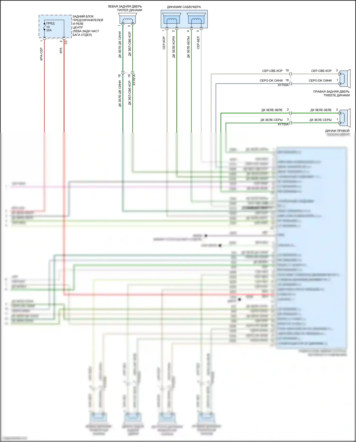 Compass Jeep II рестайлинг (2020-2024): Электросхема магнитолы, премиум (3 из 3) 