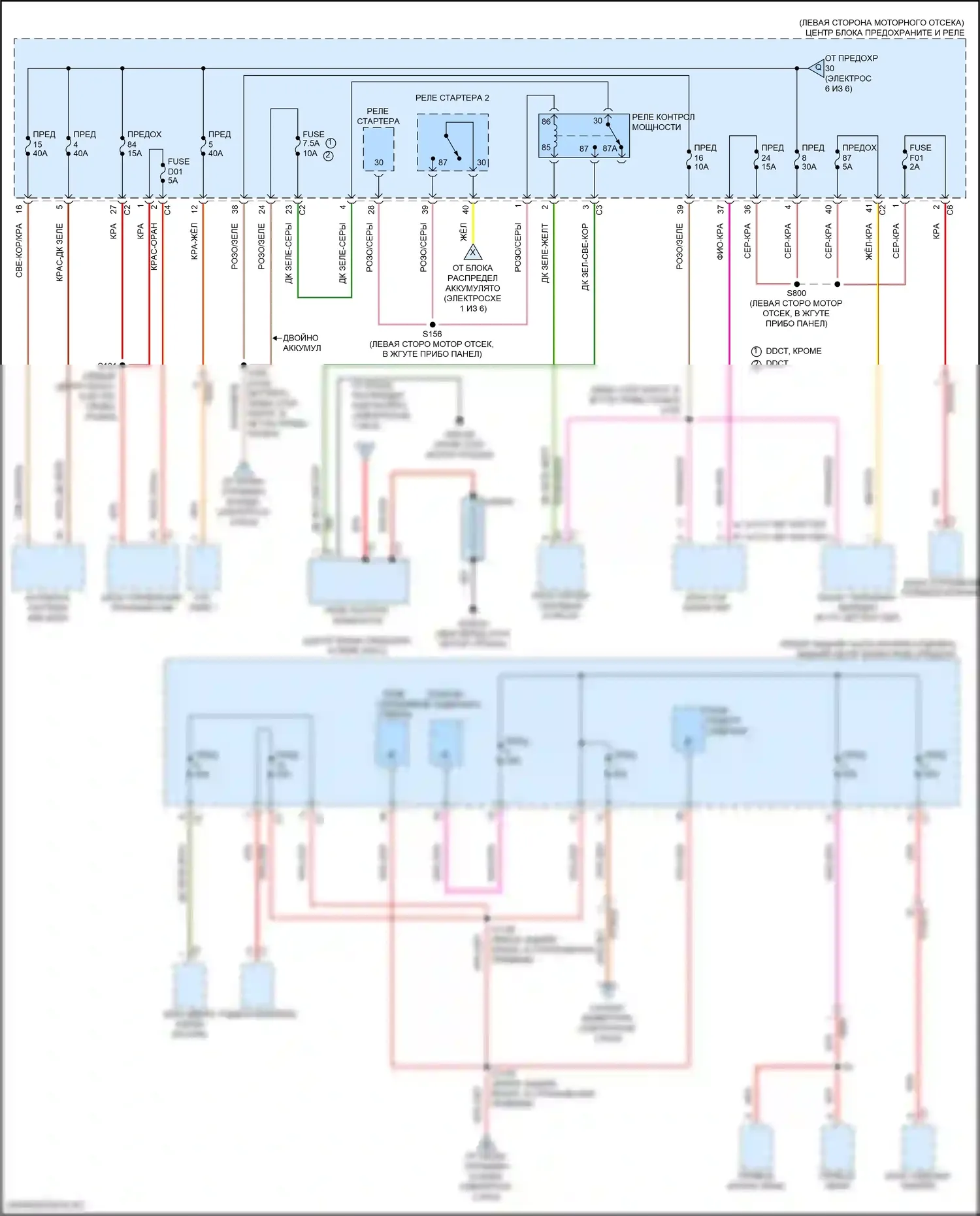 Compass Jeep II (2016-2022): Электросхема блока предохранителей реле (5 из 6) 