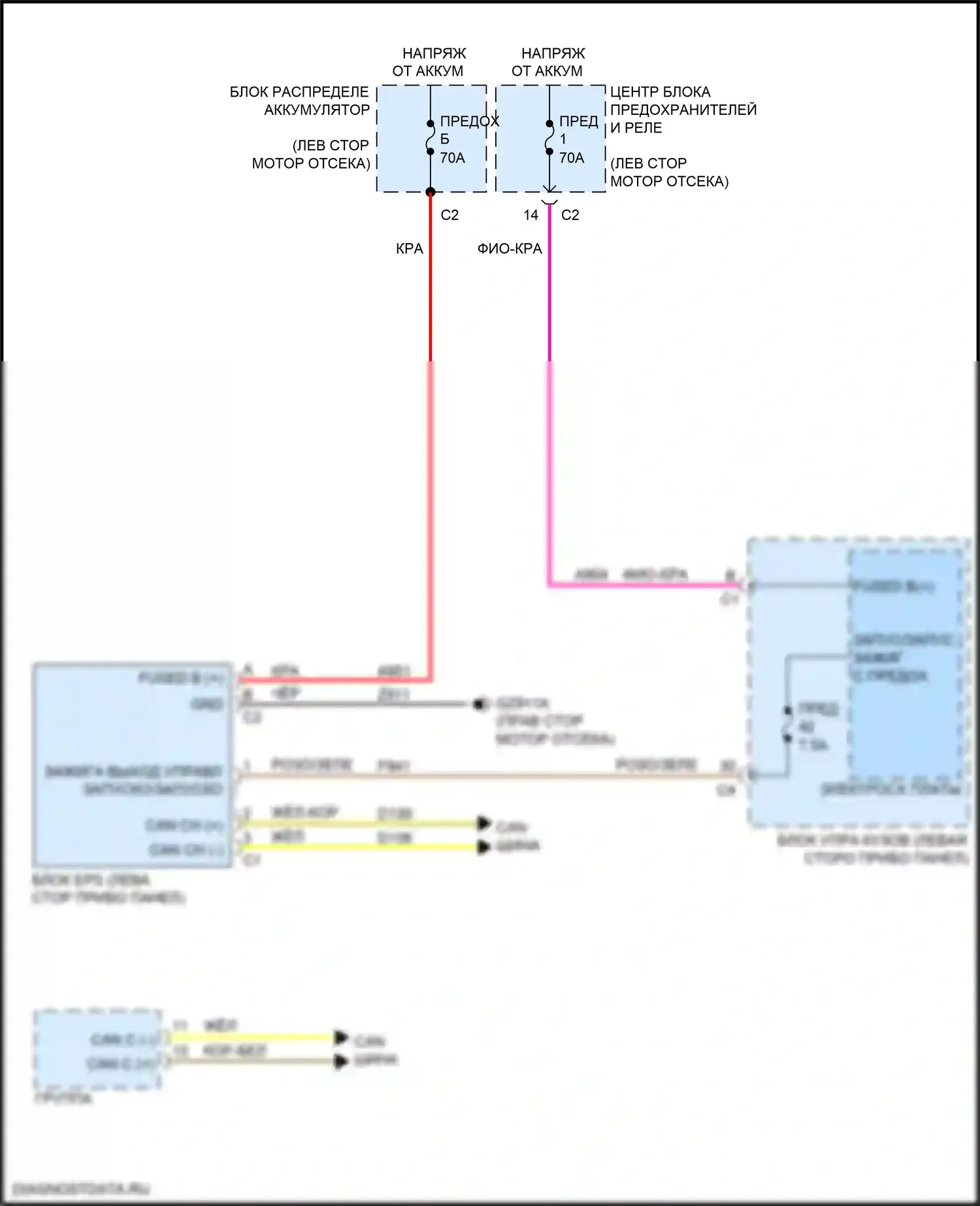 Compass Jeep II (2016-2022): Электросхема электроусилителя руля 