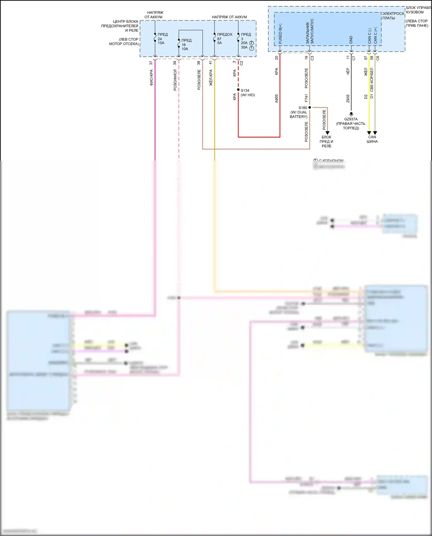 Compass Jeep II (2016-2022): Электросхема автоматической коробки передач, 6-ступенчатая автоматическая коробка передач 