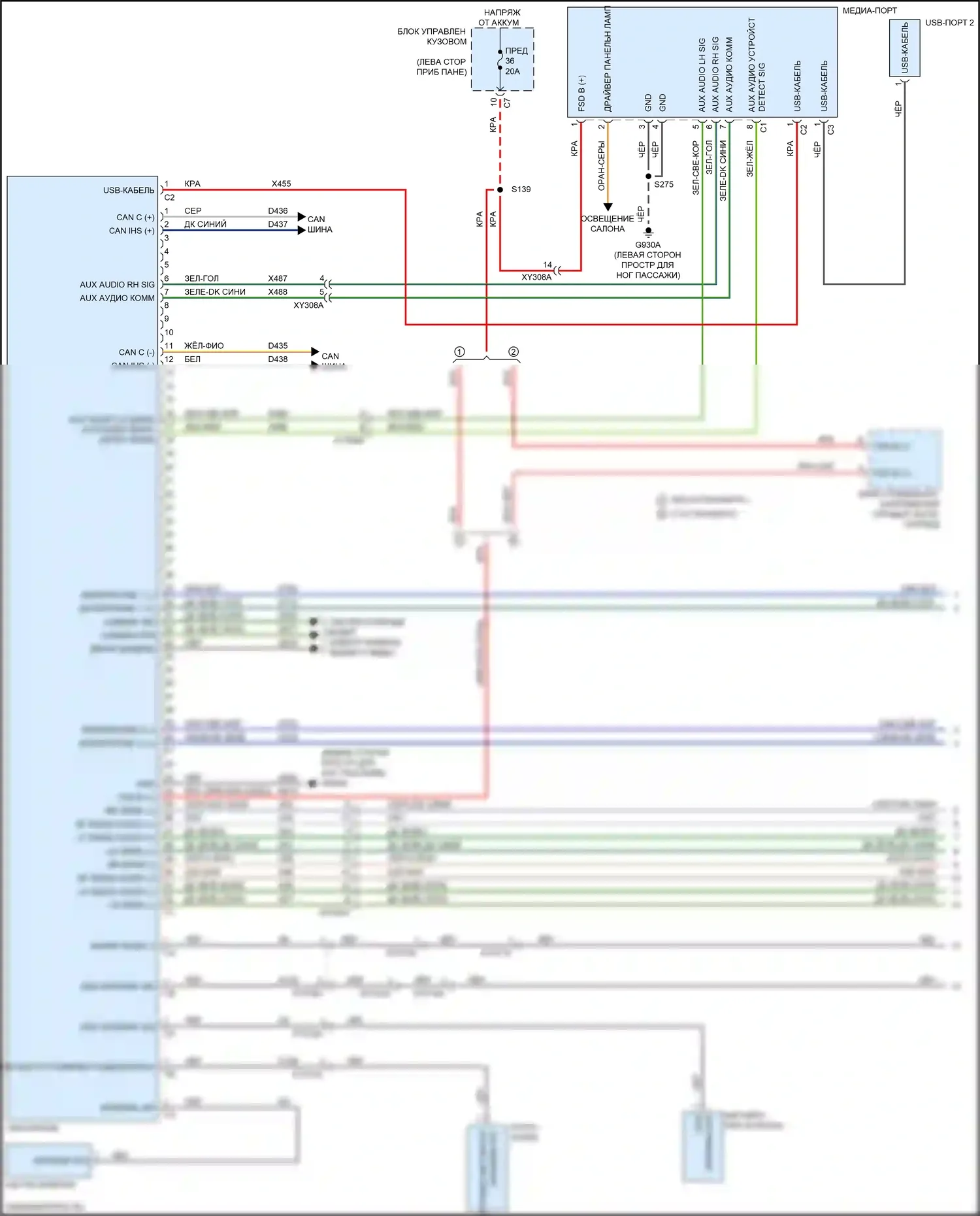 Compass Jeep II (2016-2022): Электросхема навигации, премиум (1 из 3) 