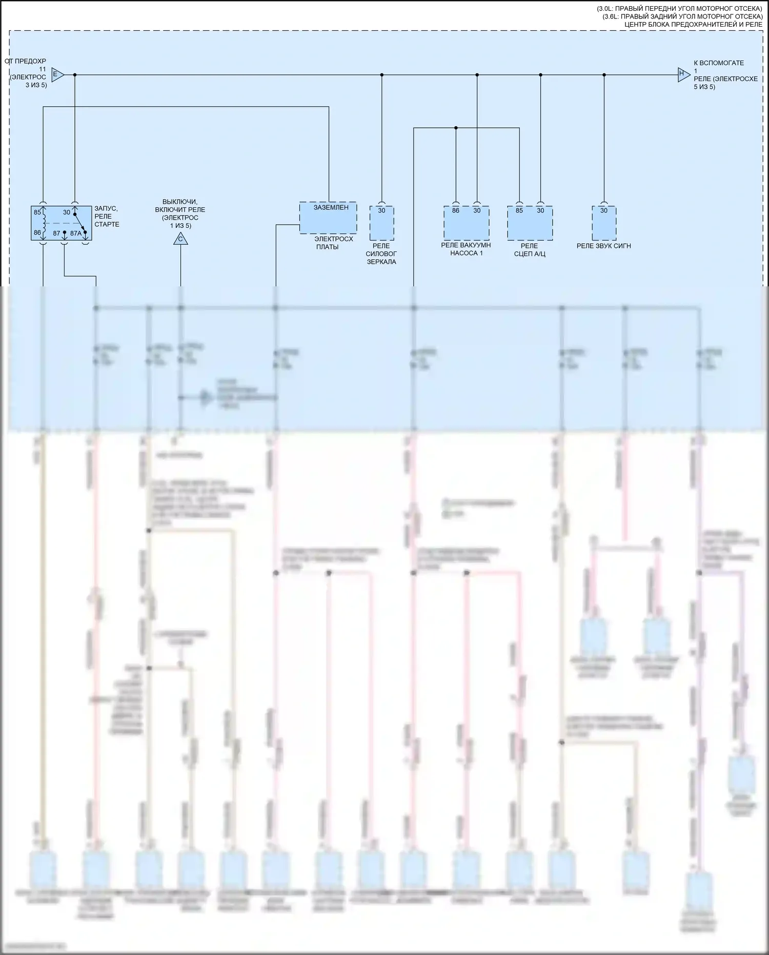 Gladiator Jeep JT (2019-2023): Электросхема блока предохранителей реле (4 из 5) 