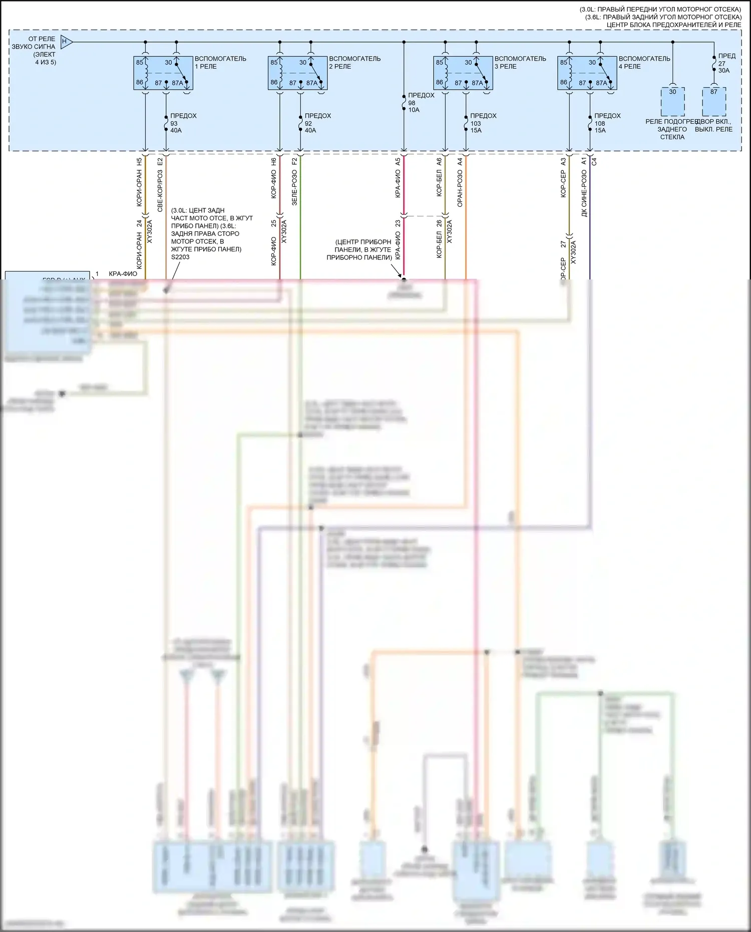 Gladiator Jeep JT (2019-2023): Электросхема блока предохранителей реле (5 из 5) 