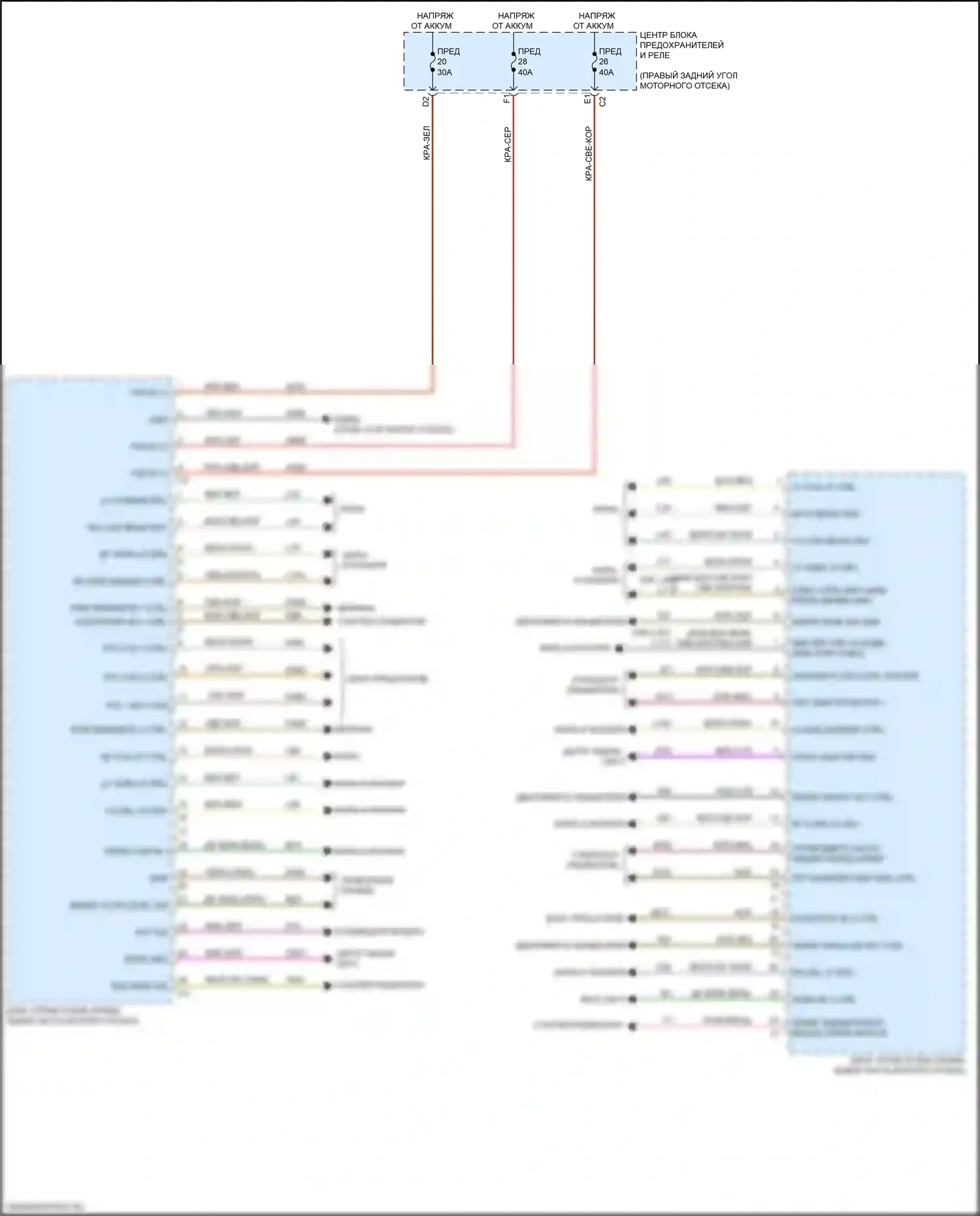 Gladiator Jeep JT (2019-2023): Электросхема блоков управления кузовом (1 из 2) 