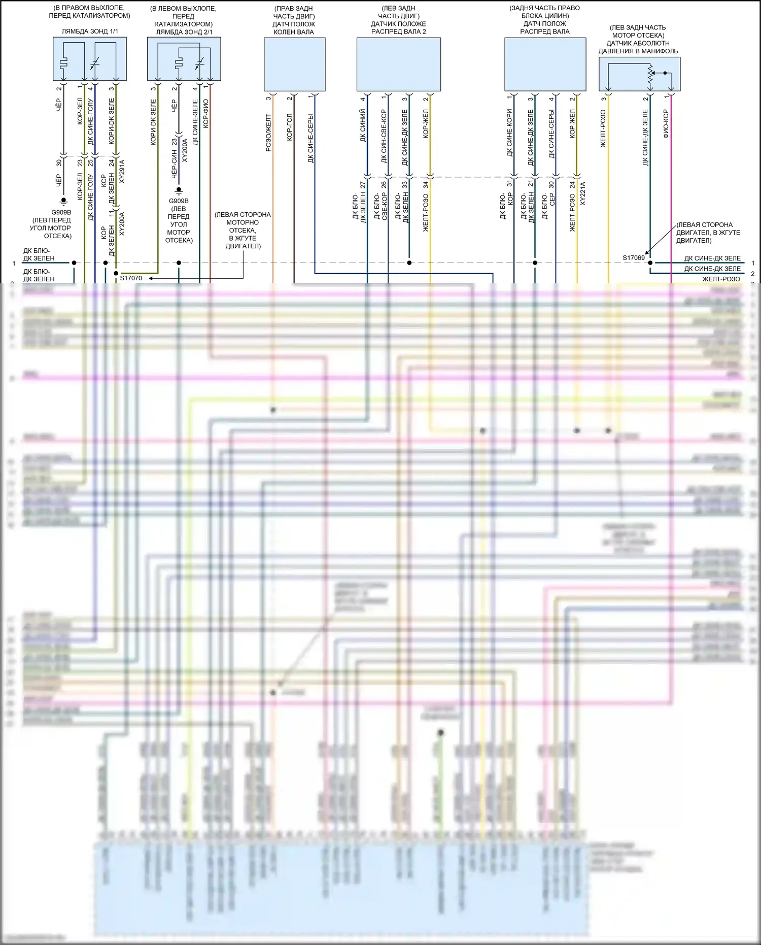 Gladiator Jeep JT (2019-2023): Электросхема двигателя 3.6л (2 из 6) 