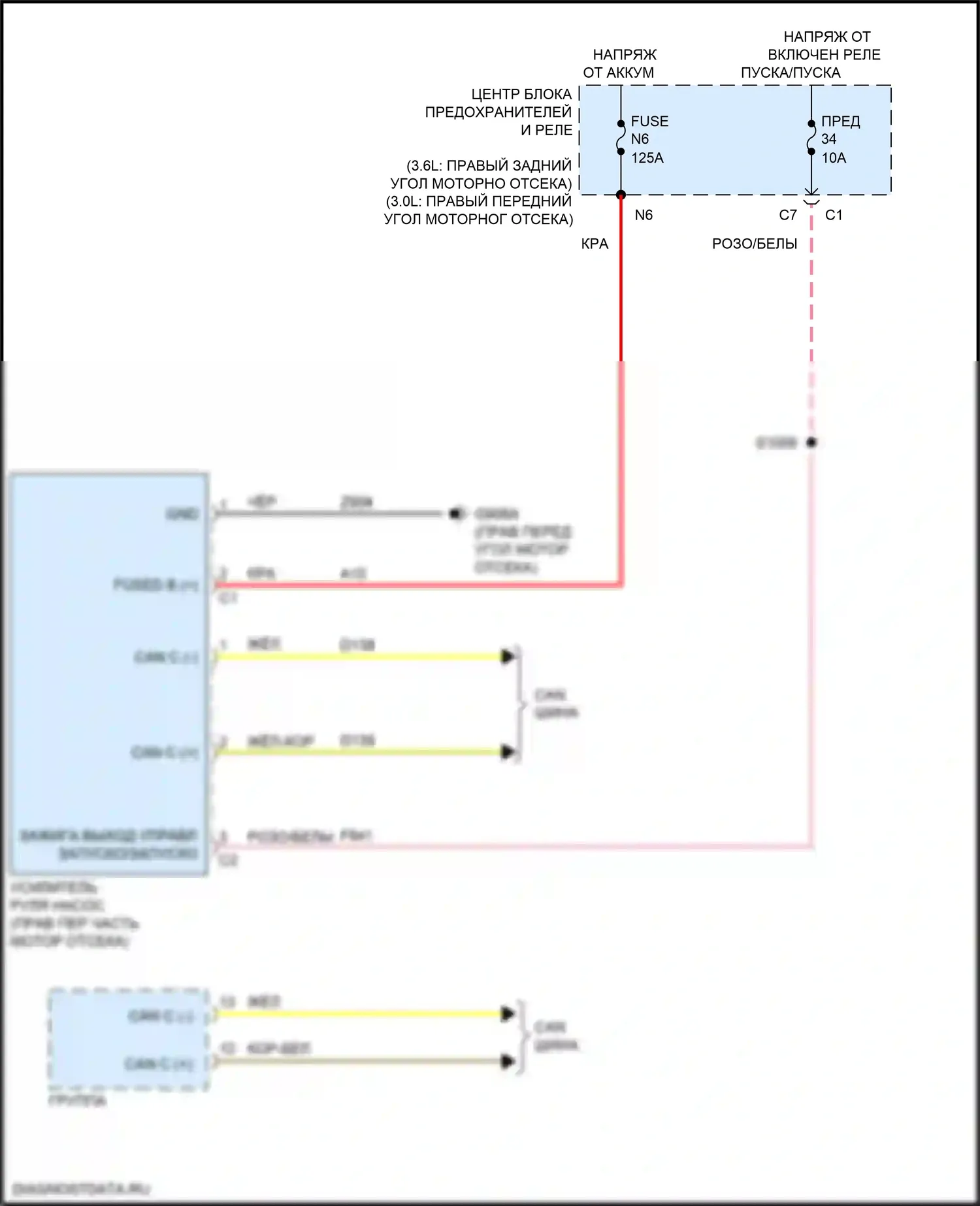 Gladiator Jeep JT (2019-2023): Электросхема электроусилителя руля 