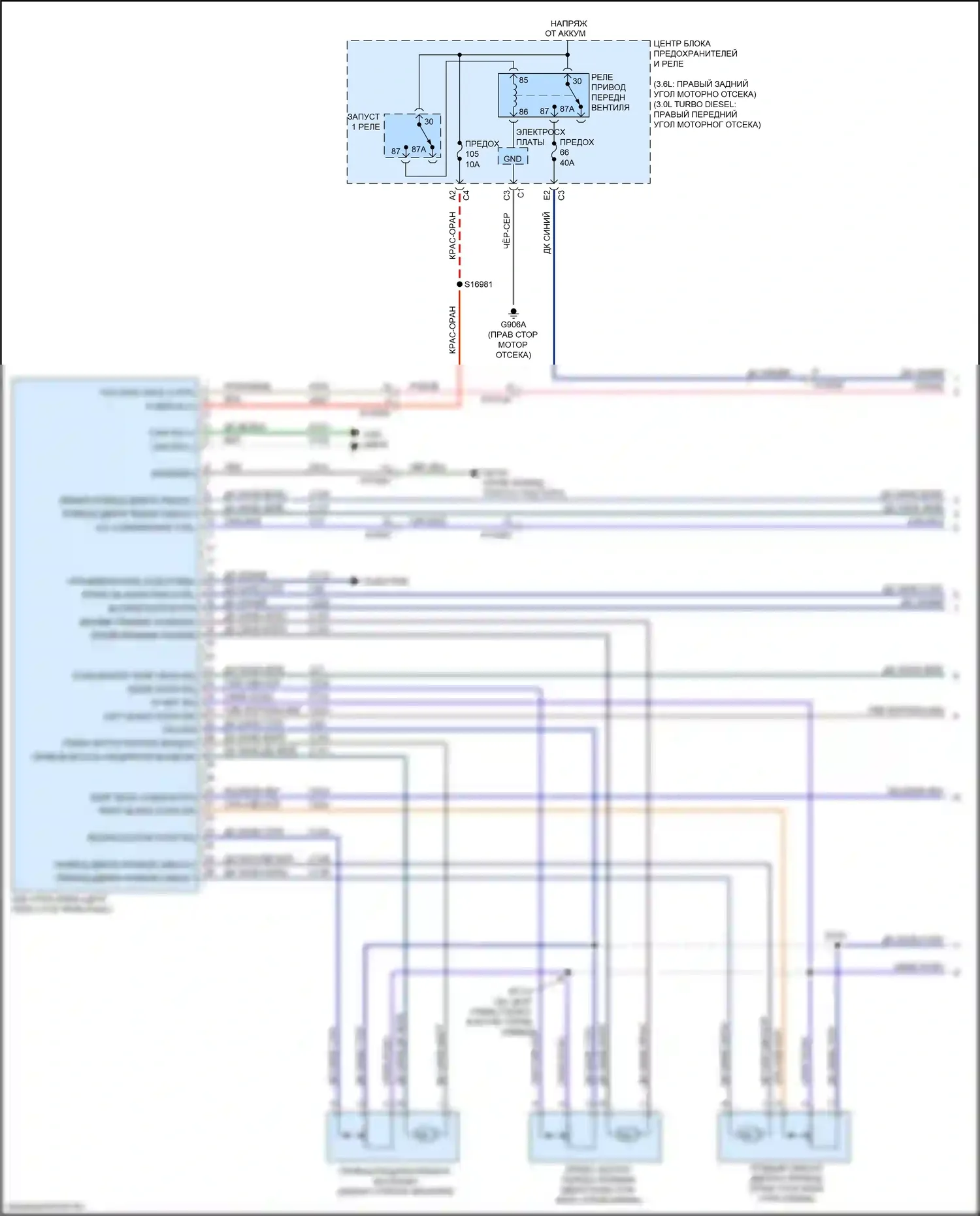 Gladiator Jeep JT (2019-2023): Электросхема ручного кондиционера (1 из 3) 