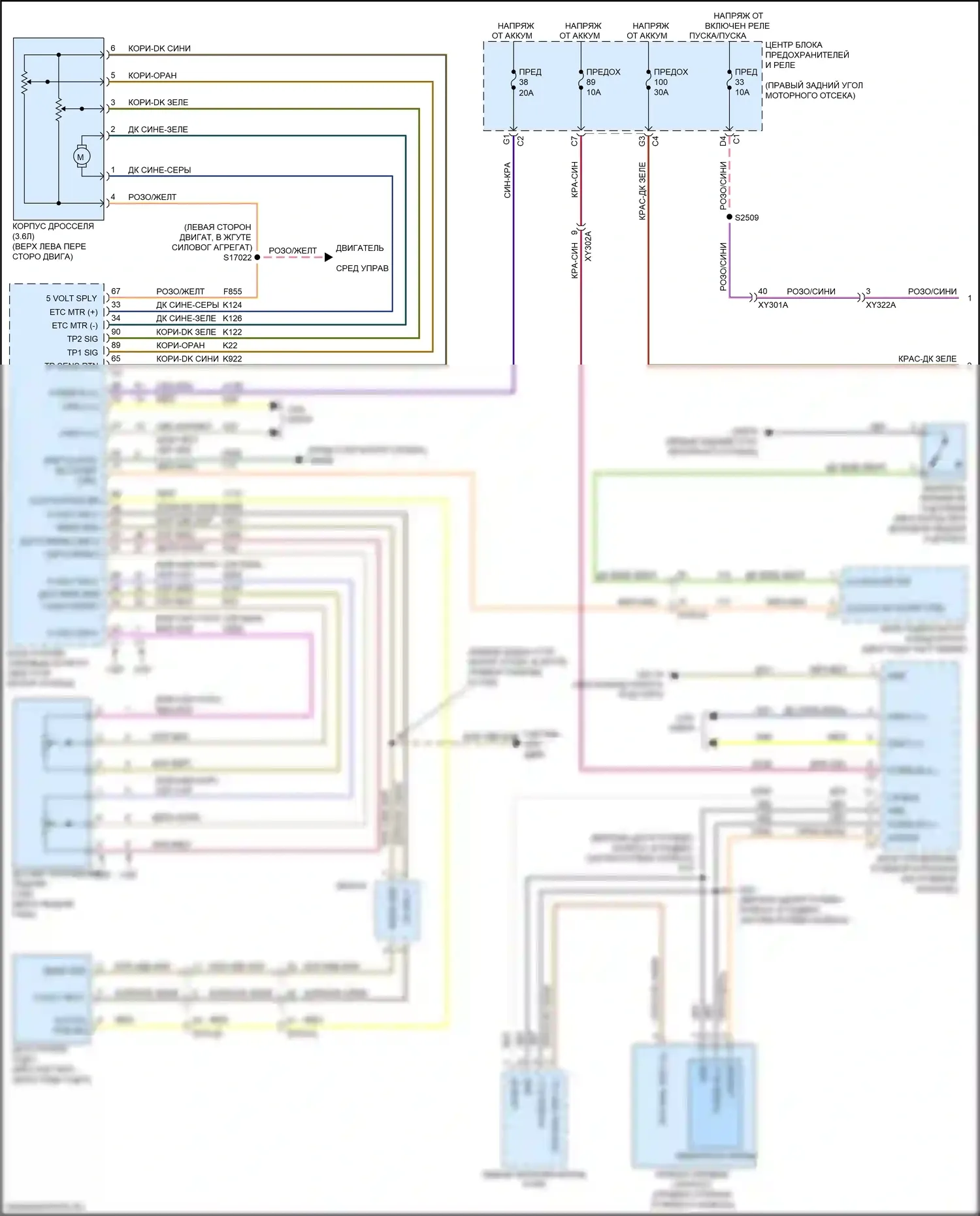 Gladiator Jeep JT (2019-2023): Электросхема круиз-контроля (1 из 2) 