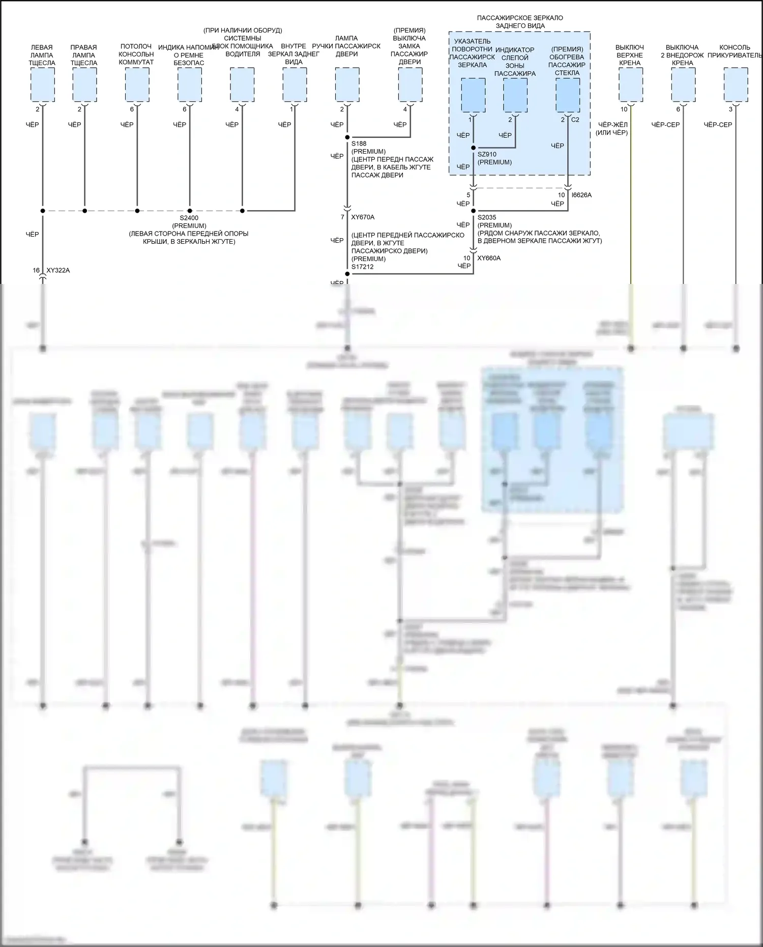 Gladiator Jeep JT (2019-2023): Электросхема точек подключения масс (3 из 5) 