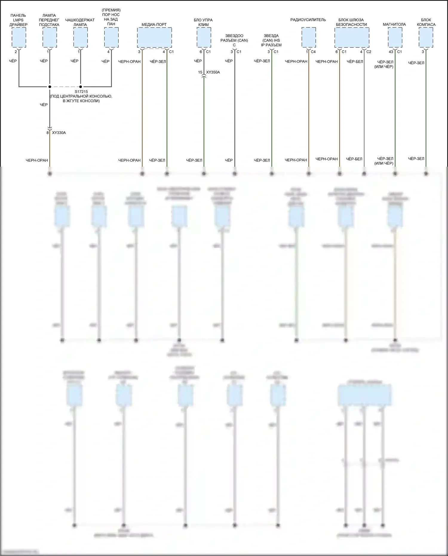 Gladiator Jeep JT (2019-2023): Электросхема точек подключения масс (5 из 5) 