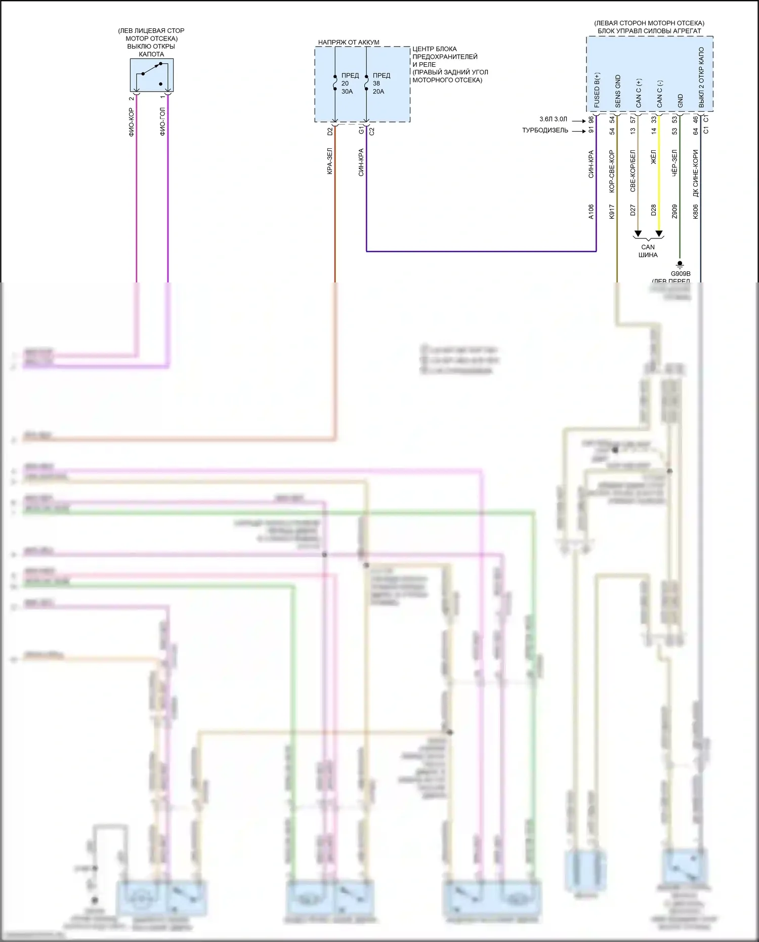 Gladiator Jeep JT (2019-2023): Электросхема центрального замка, премиум (2 из 2) 