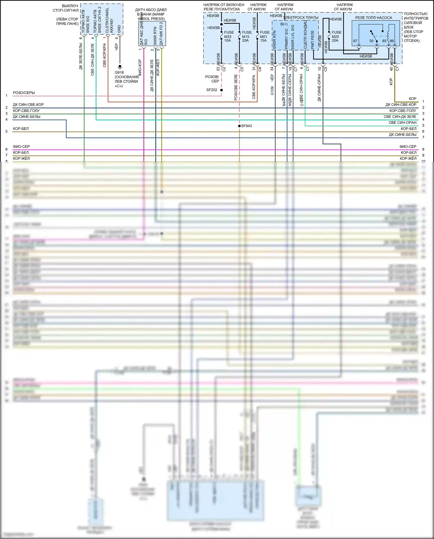 Grand Cherokee Jeep WK2 (2010-2013): Электросхема двигателя 3.6л (3 из 5) 