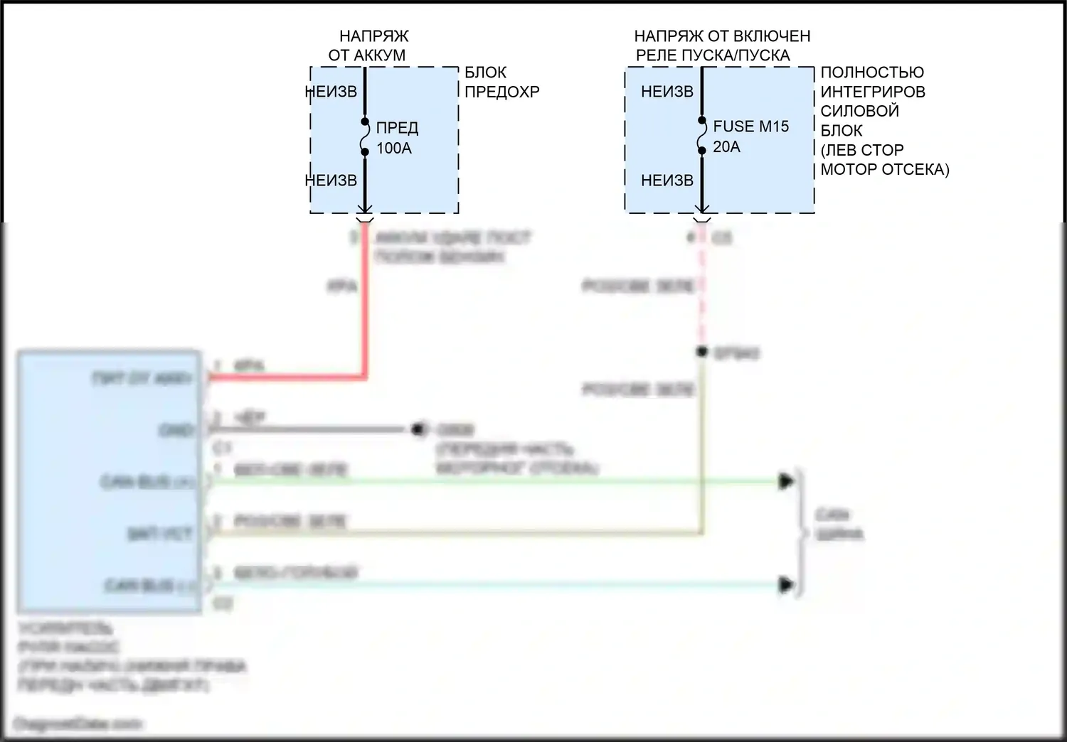 Grand Cherokee Jeep WK2 (2010-2013): Электросхема электроусилителя руля 