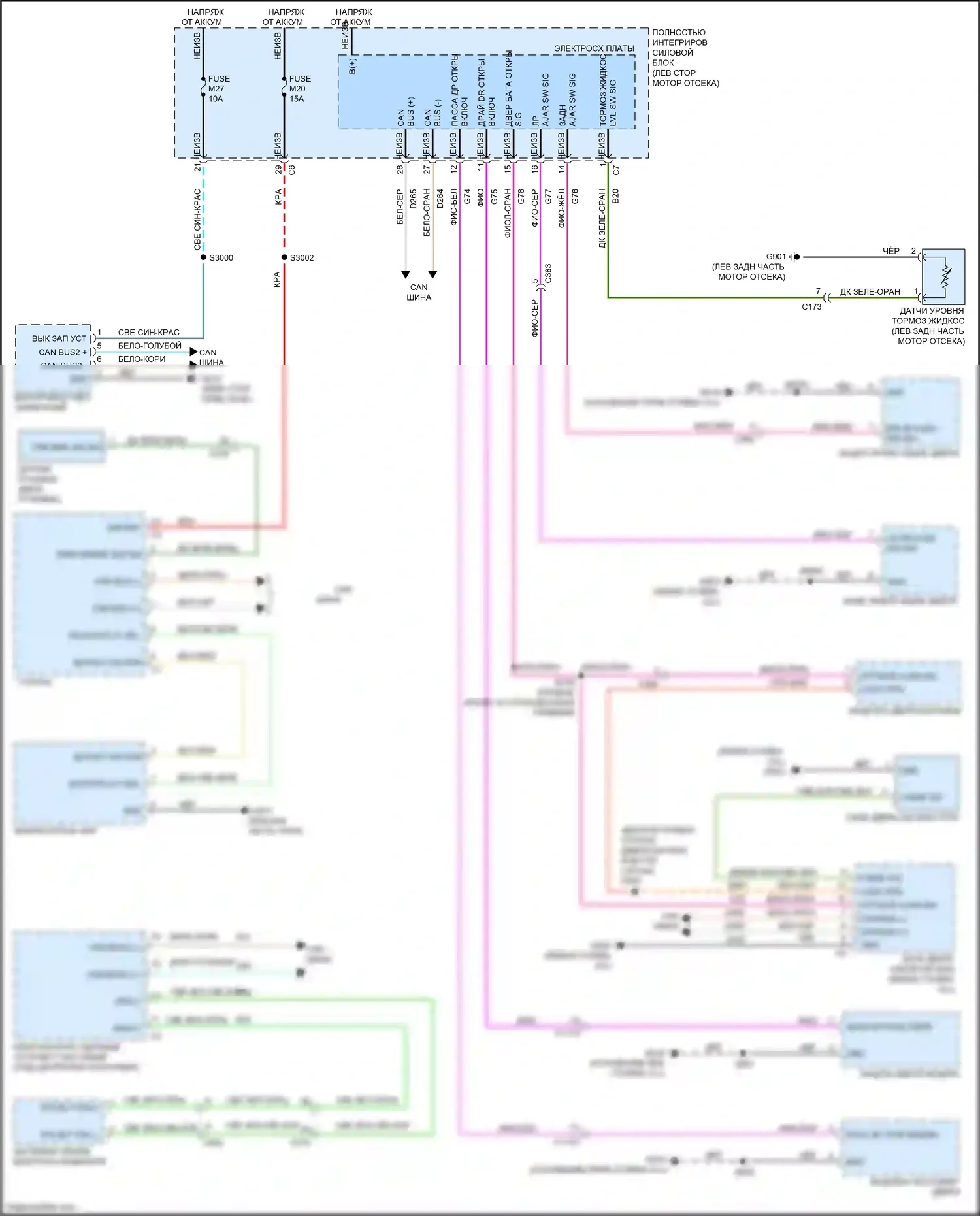 Grand Cherokee Jeep WK2 (2010-2013): Электросхема утора 