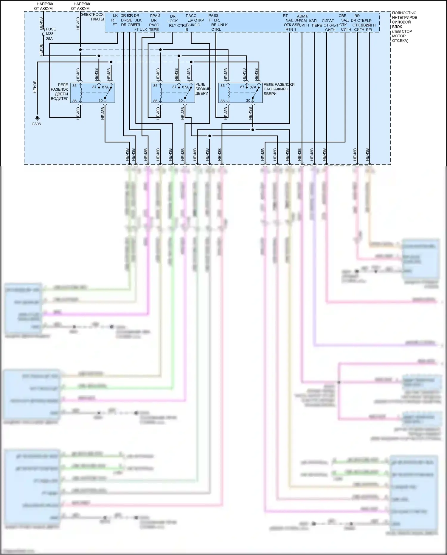Grand Cherokee Jeep WK2 (2010-2013): Электросхема защиты от взлома (1 из 2) 