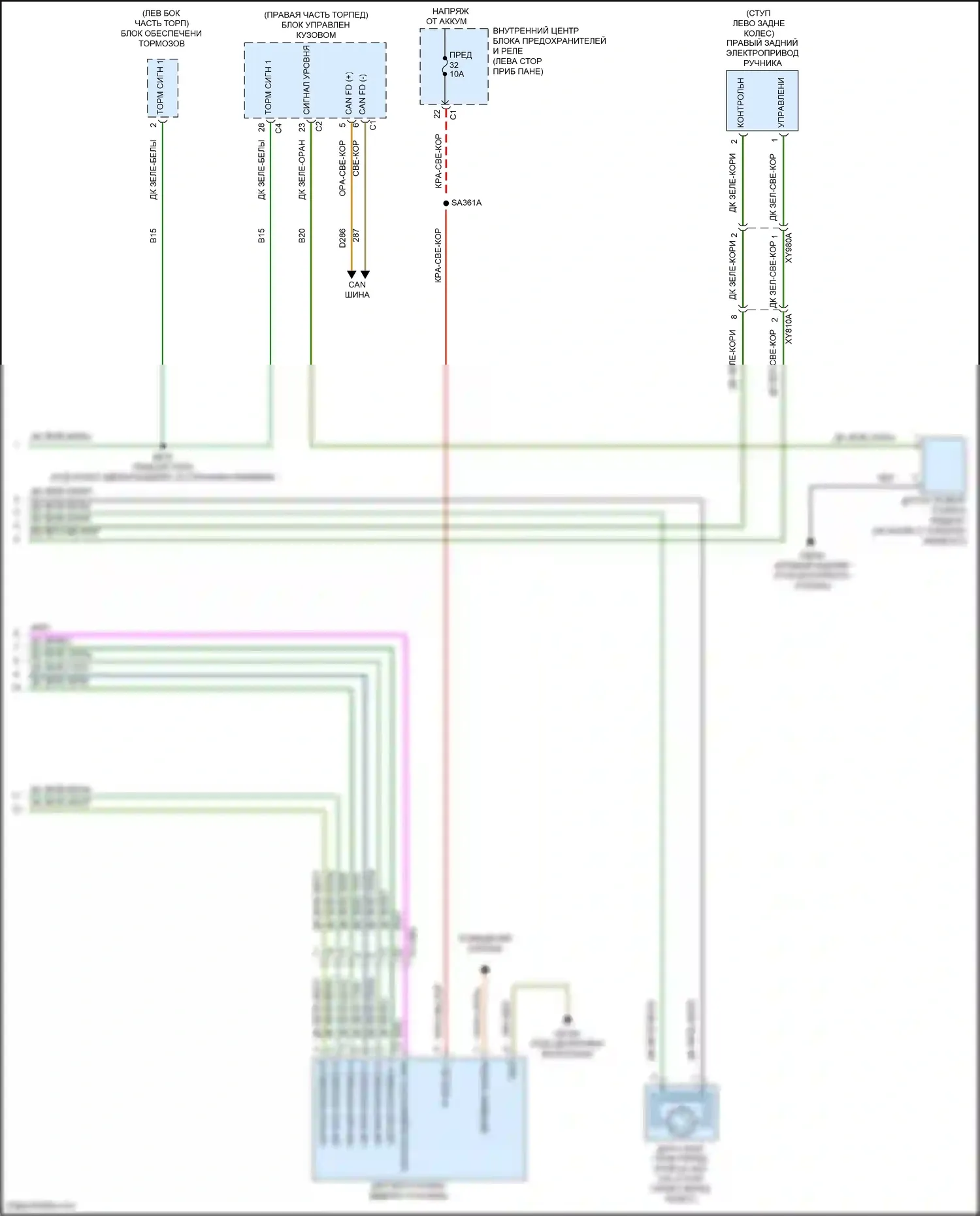 Grand Cherokee Jeep WL (2021-2024): Антиблокировочная система abs электросхема (2 из 2) 