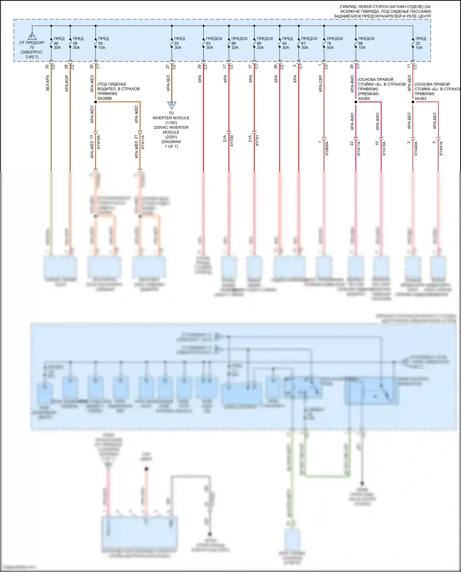 Grand Cherokee Jeep WL (2021-2024): Электросхема блока предохранителей реле (4 из 7) 