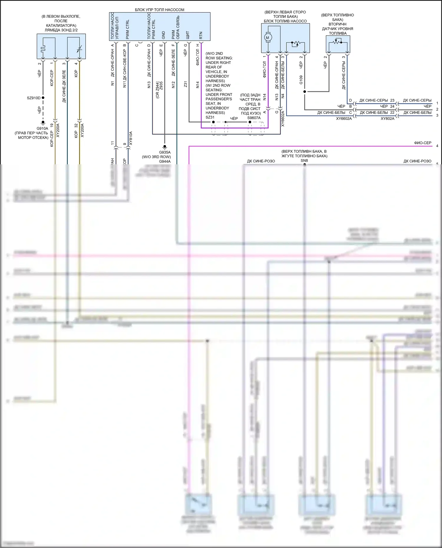 Grand Cherokee Jeep WL (2021-2024): Электросхема двигателя 3.6л гибкое топливо, электросхема органов управления двигателем (6 из 7) 