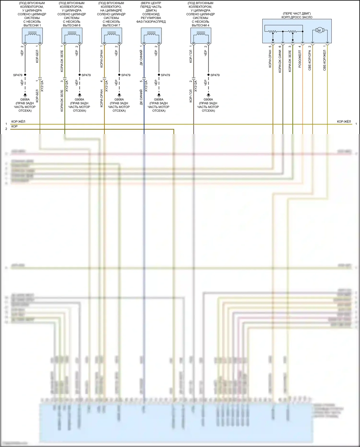 Grand Cherokee Jeep WL (2021-2024): Электросхема двигателя 5.7л, электросхема органов управления двигателем (3 из 7) 
