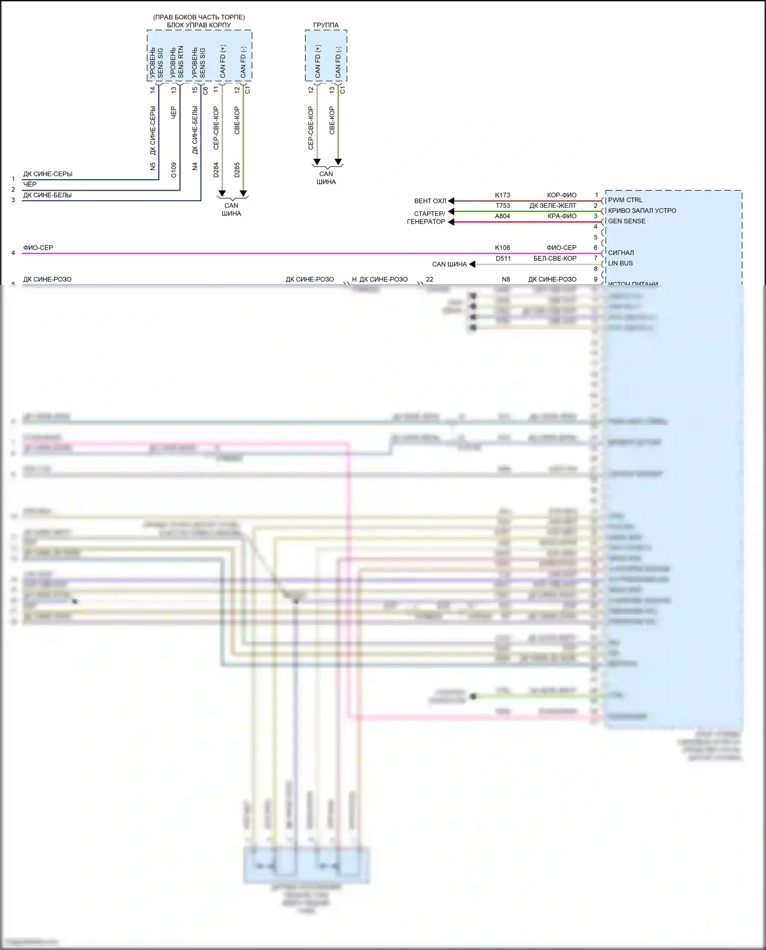 Grand Cherokee Jeep WL (2021-2024): Электросхема двигателя 5.7л, электросхема органов управления двигателем (7 из 7) 