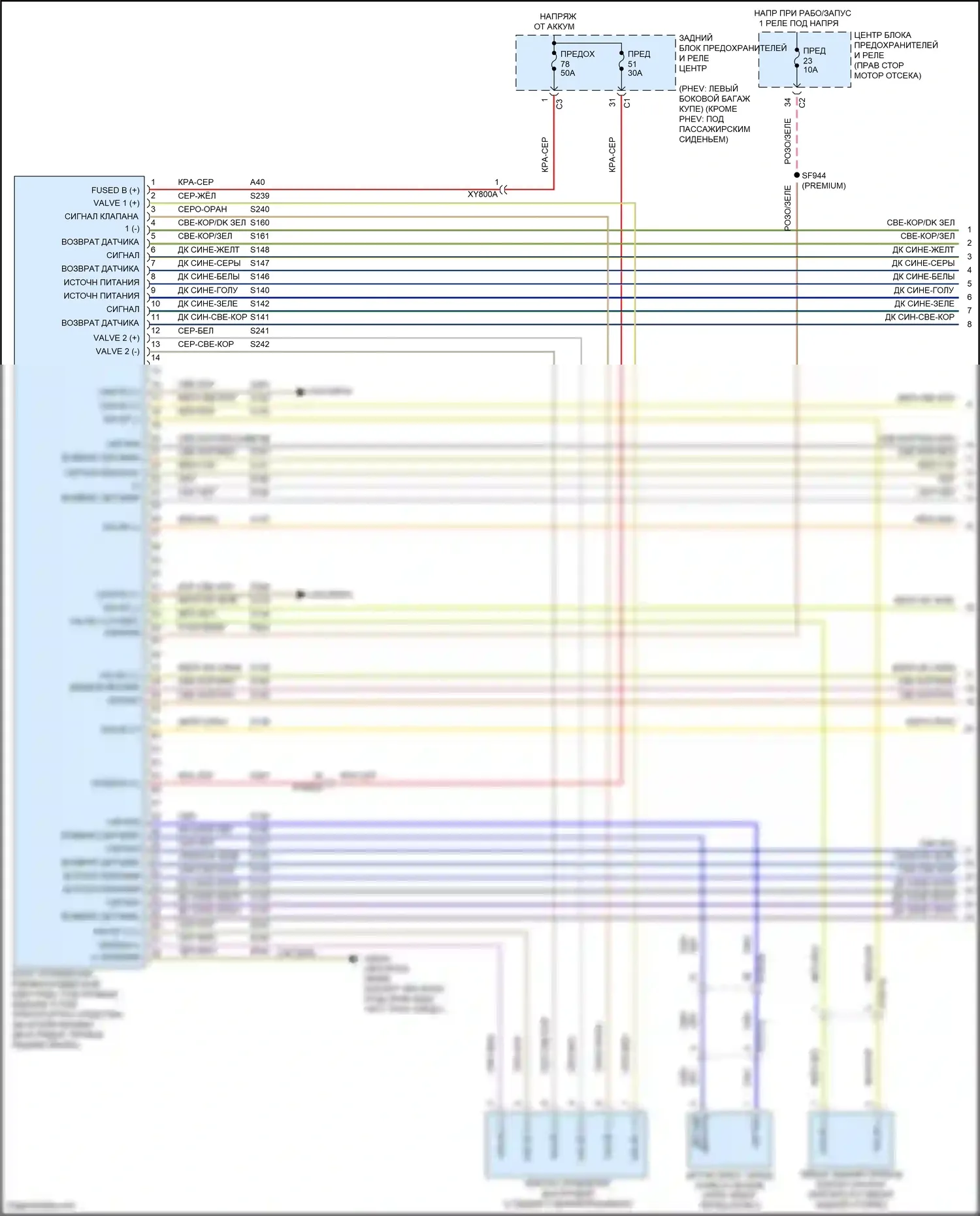 Grand Cherokee Jeep WL (2021-2024): Электрическая электросхема пневмоподвески (1 из 2) 
