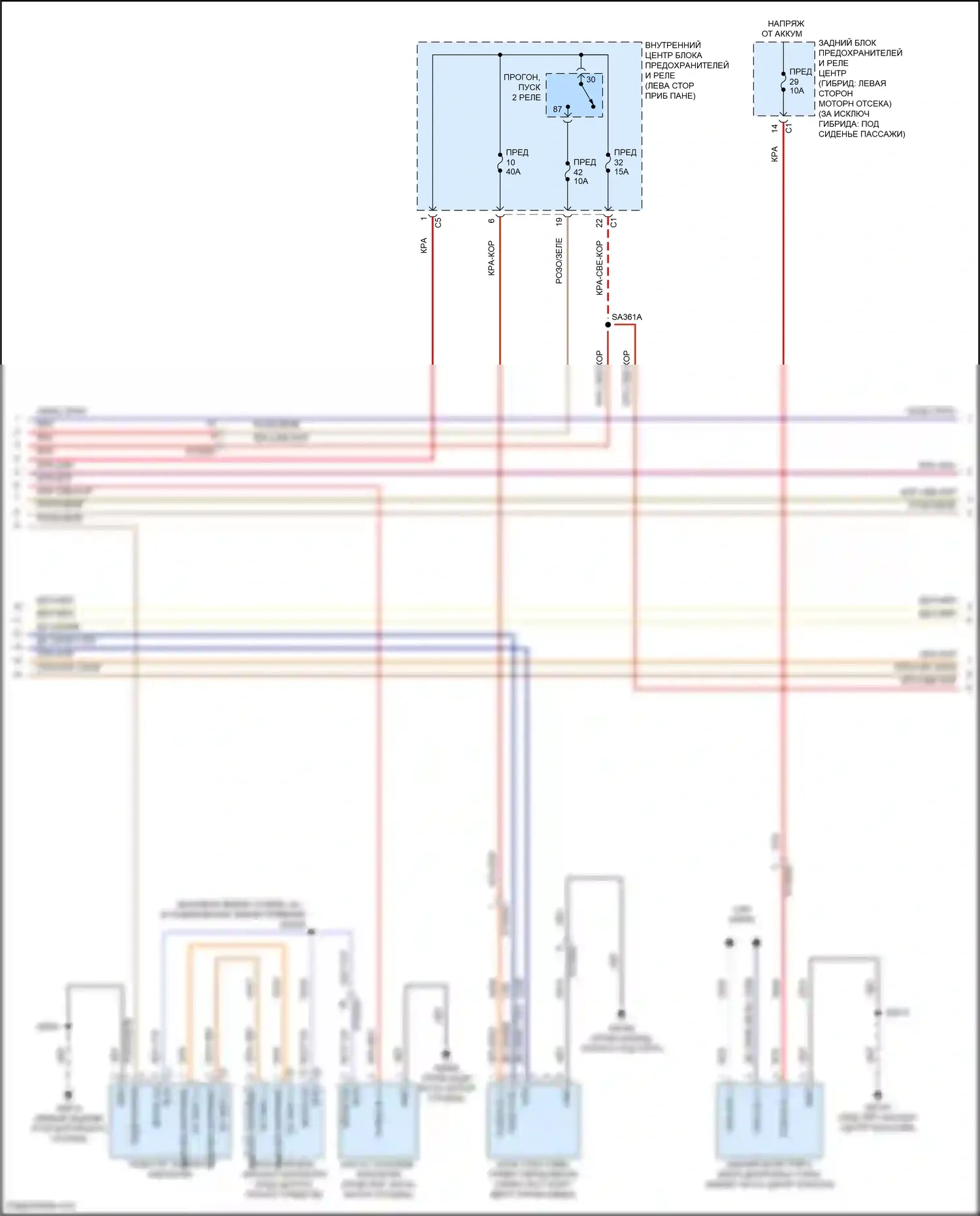 Grand Cherokee Jeep WL (2021-2024): Электросхема климат контроля, зона quad (4 из 6) 