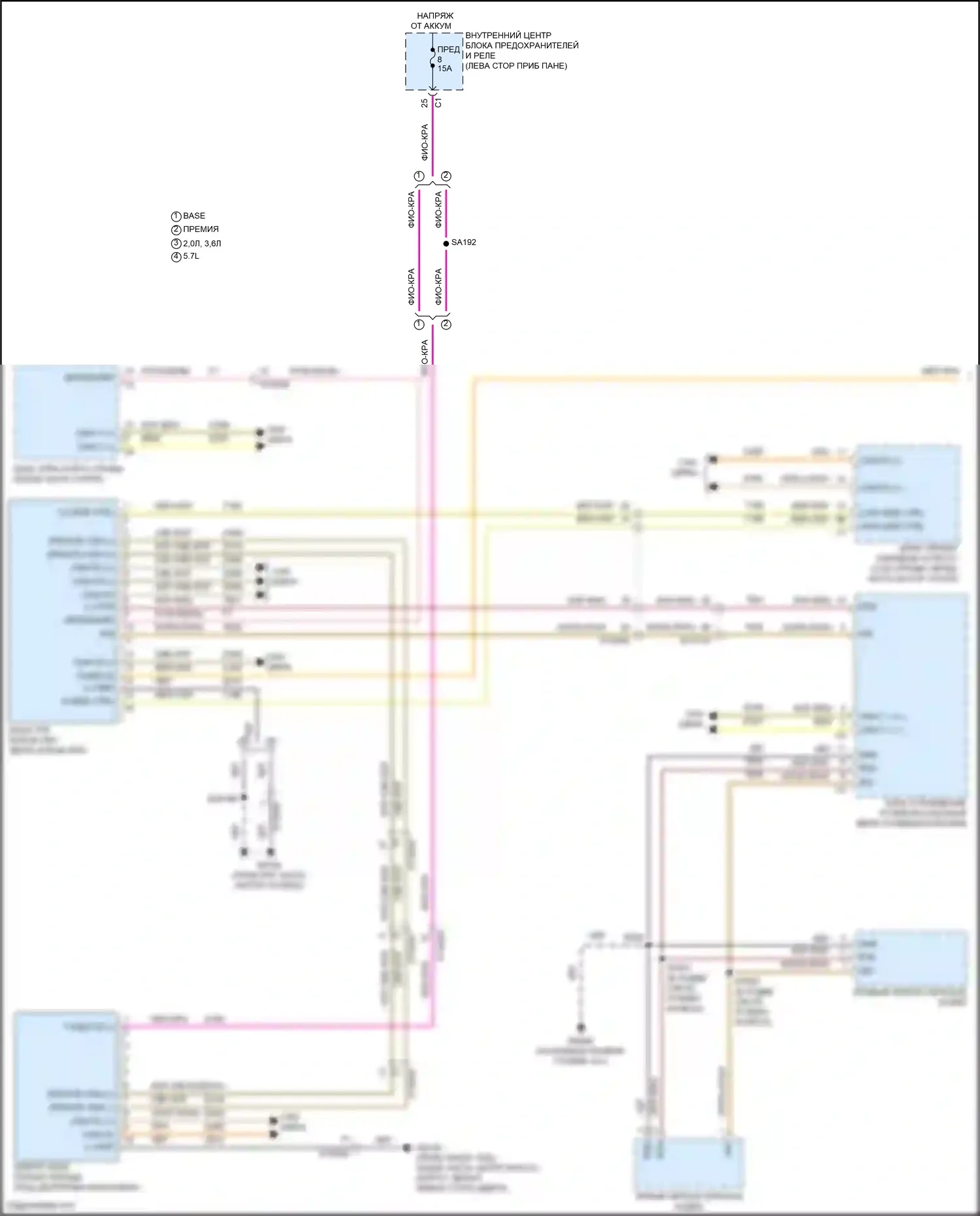 Grand Cherokee Jeep WL (2021-2024): Электросхема автоматической коробки передач (1 из 2) 